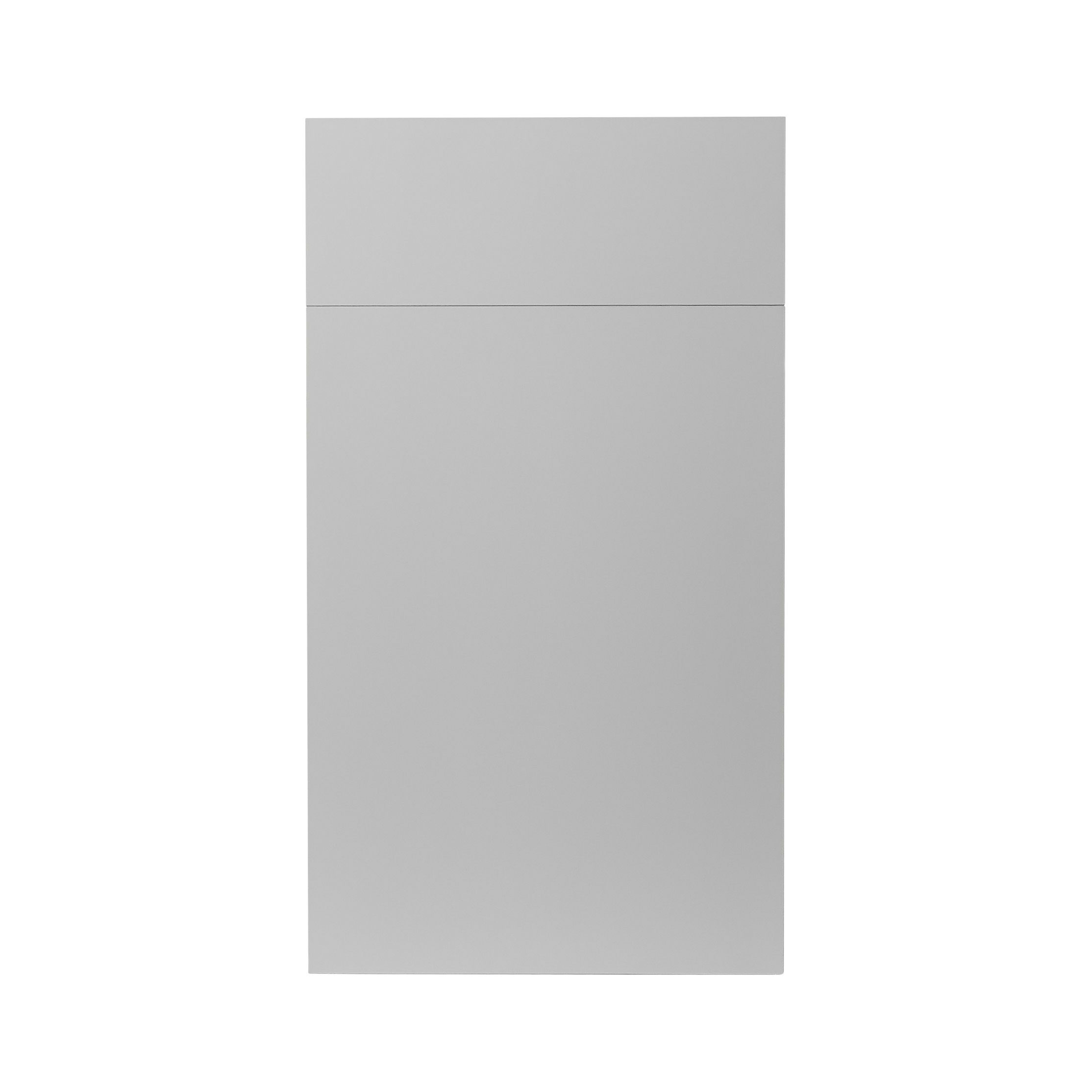 GoodHome Balsamita Matt grey slab Drawerline Cabinet door, (W)400mm (H)715mm (T)16mm