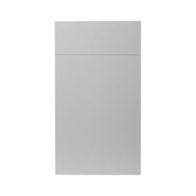 GoodHome Balsamita Matt grey slab Drawerline door & drawer front, (W)400mm
