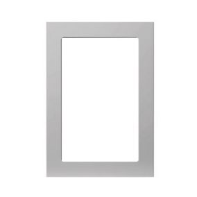GoodHome Balsamita Matt grey slab Glazed door & drawer front Cabinet door (W)500mm (H)715mm (T)16mm