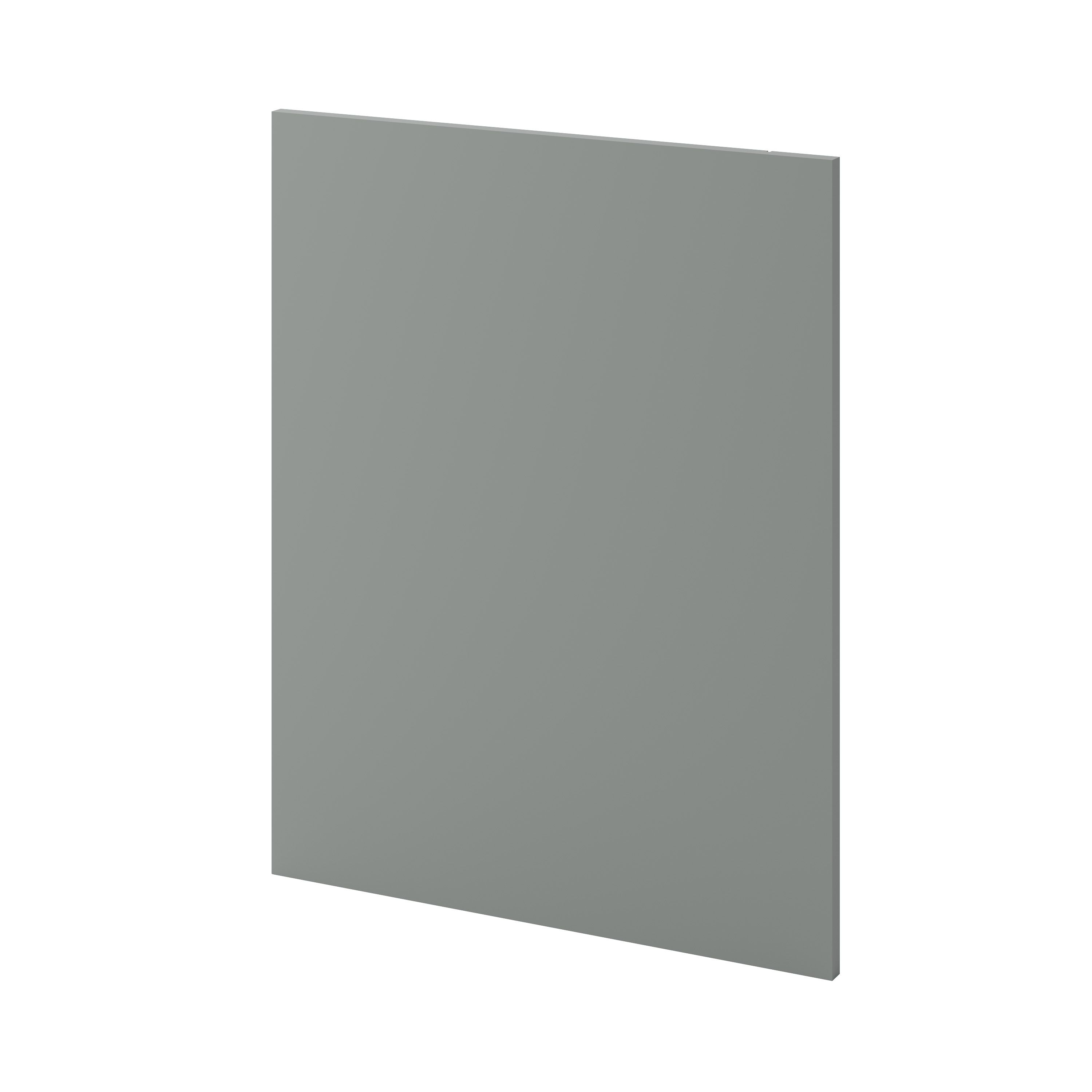GoodHome Balsamita Matt grey slab Standard End panel (H)720mm (W)570mm