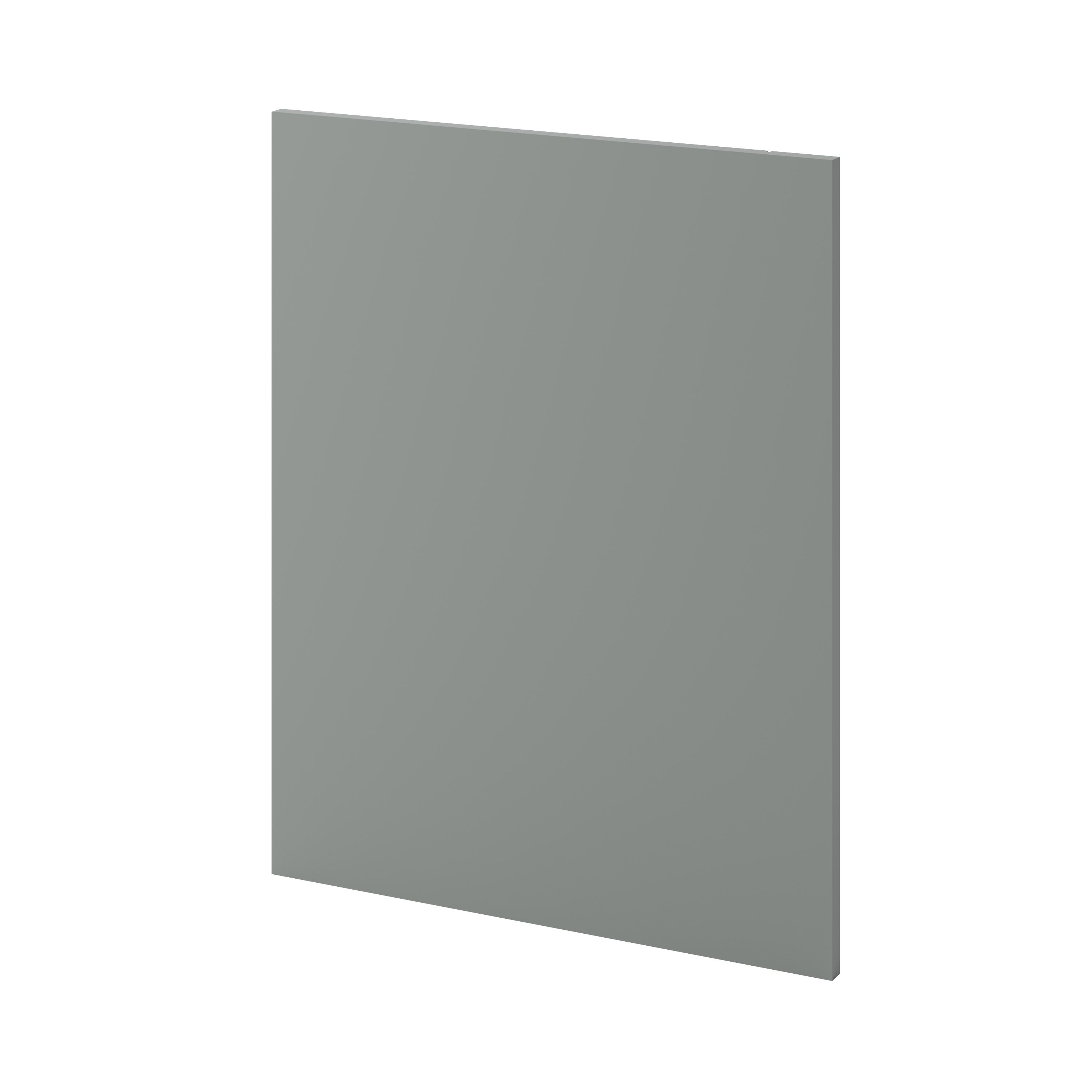 GoodHome Balsamita Matt grey slab Standard End panel (H)720mm (W)570mm