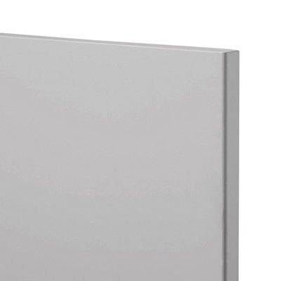 GoodHome Balsamita Matt grey slab Tall appliance Cabinet door (W)600mm (H)723mm (T)16mm