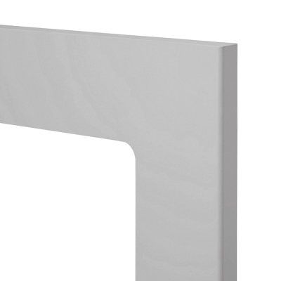 GoodHome Balsamita Matt grey slab Tall glazed Cabinet door (W)500mm (H)895mm (T)16mm
