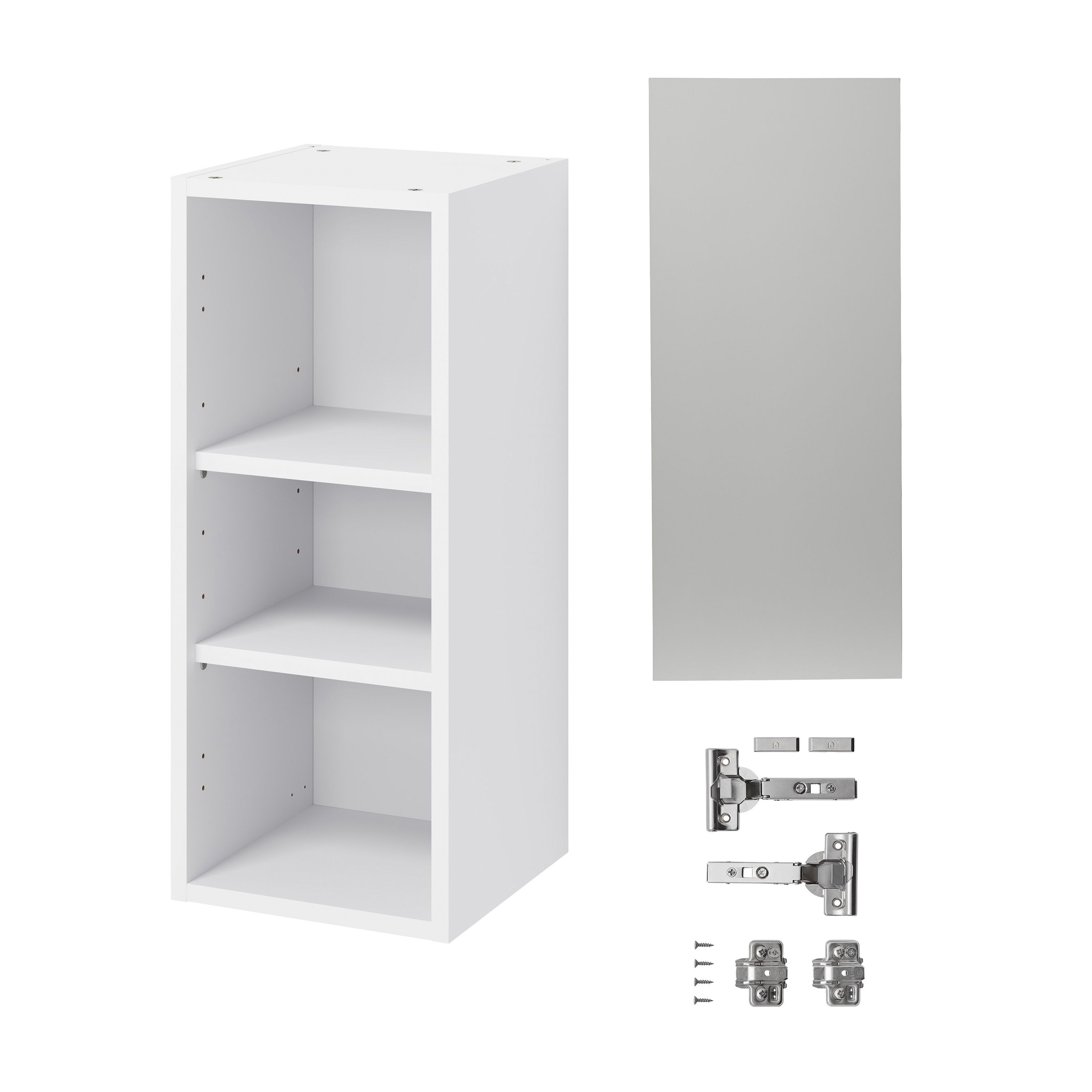 GoodHome Balsamita Matt grey slab Wall Kitchen cabinet (W)300mm (H)720mm