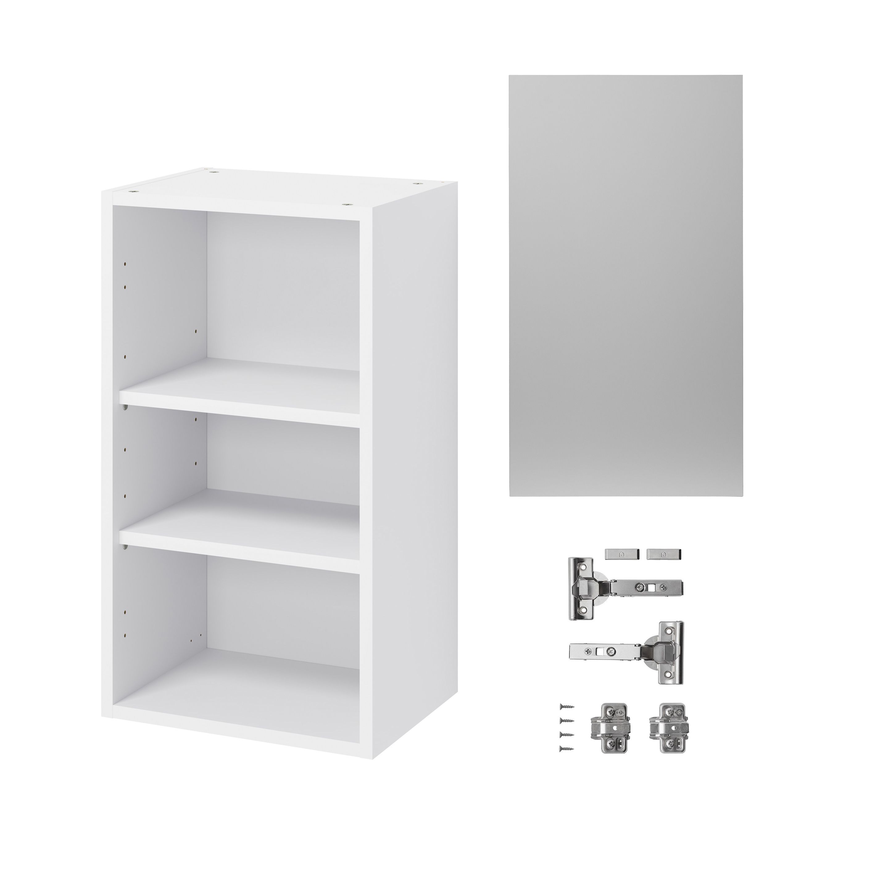 GoodHome Balsamita Matt grey slab Wall Kitchen cabinet (W)400mm (H)720mm
