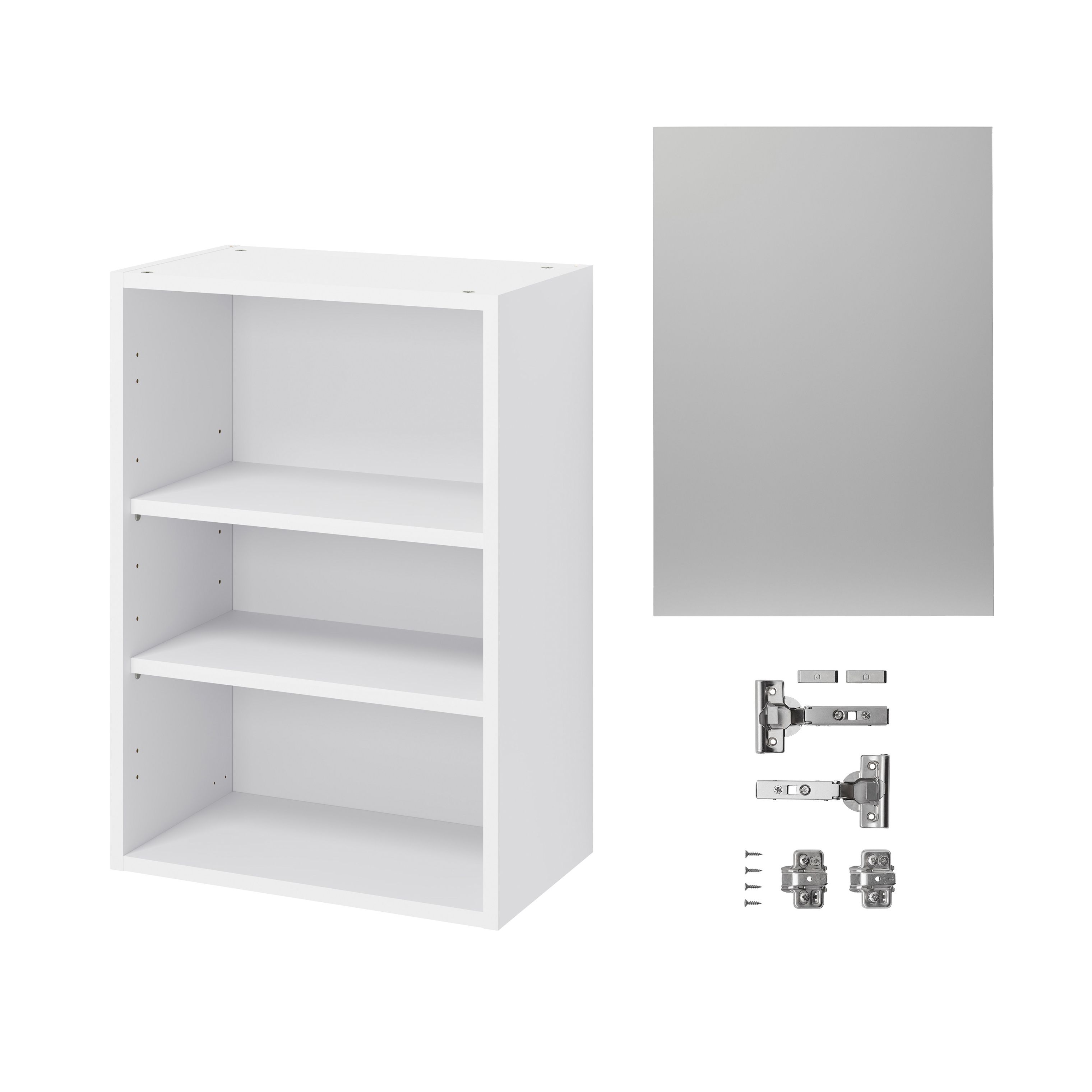 GoodHome Balsamita Matt grey slab Wall Kitchen cabinet (W)500mm (H)720mm
