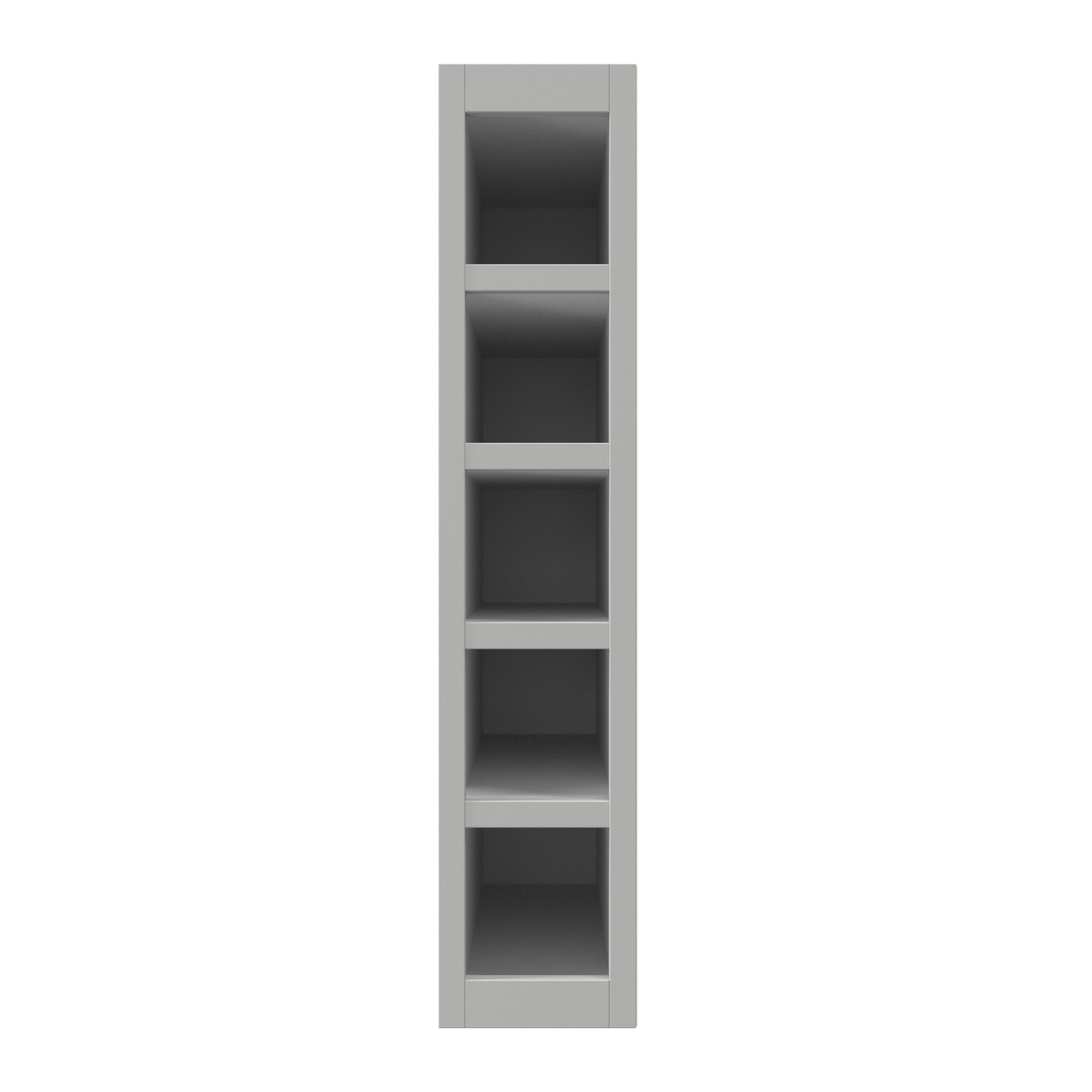 GoodHome Balsamita Matt Grey Wine rack fascia, (H)715mm (W)147mm
