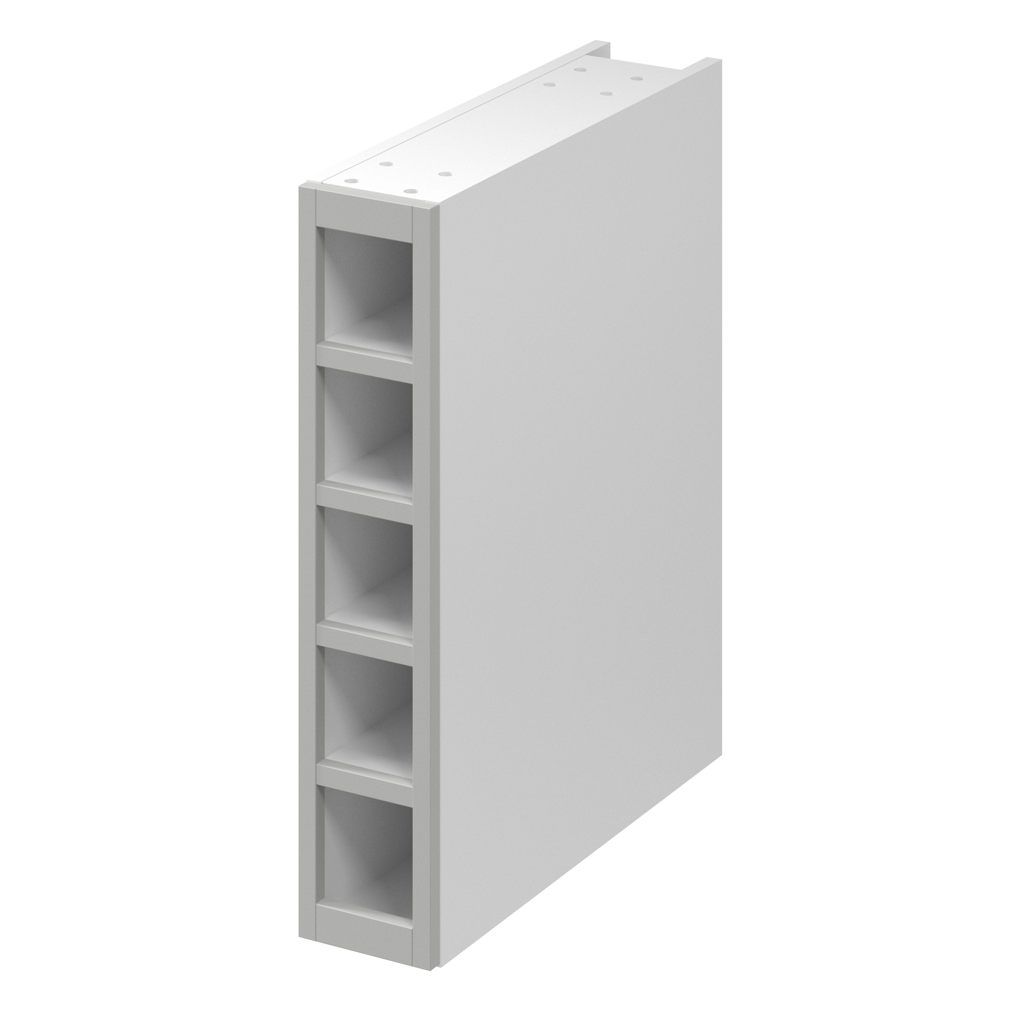 GoodHome Balsamita Matt Grey Wine rack fascia, (H)715mm (W)147mm