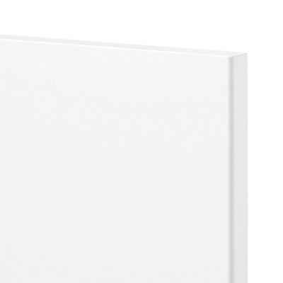 GoodHome Balsamita Matt white slab Appliance Cabinet door (W)600mm (H)543mm (T)16mm