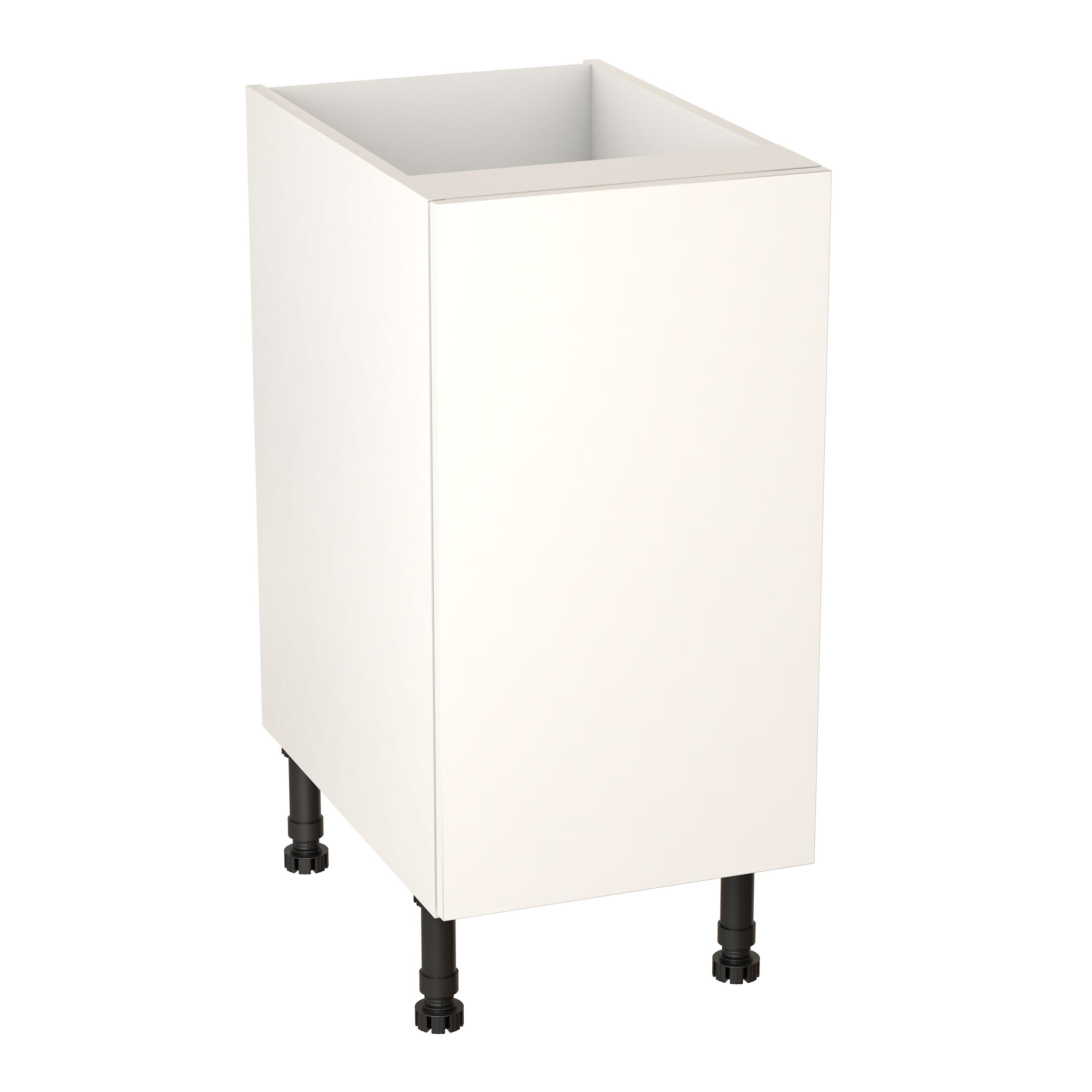 GoodHome Balsamita Matt white slab Base Kitchen cabinet (W)400mm (H)720mm