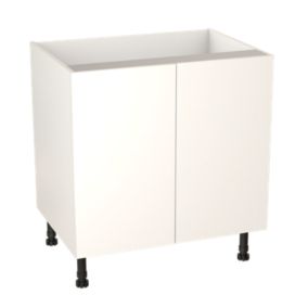 GoodHome Balsamita Matt white slab Base Kitchen cabinet (W)800mm (H)720mm