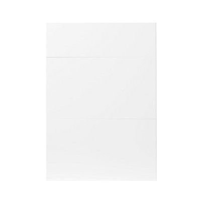 GoodHome Balsamita Matt white slab Drawer front (W)500mm, Pack of 3