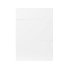 GoodHome Balsamita Matt white slab Drawer front (W)500mm, Pack of 3