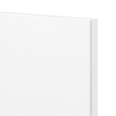 GoodHome Balsamita Matt white slab Drawer front (W)500mm, Pack of 3