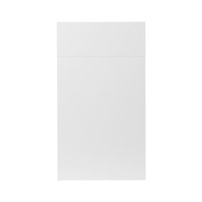 GoodHome Balsamita Matt white slab Drawerline Cabinet door, (W)400mm (H)715mm (T)16mm