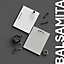 GoodHome Balsamita Matt white slab Drawerline Cabinet door, (W)600mm (H)715mm (T)16mm