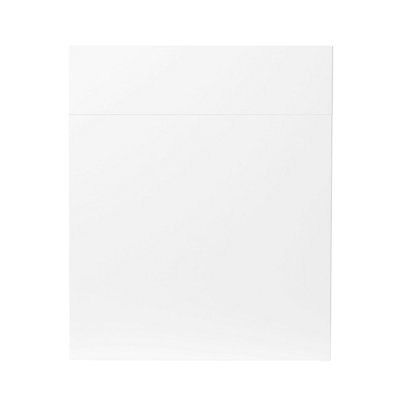 GoodHome Balsamita Matt white slab Drawerline Cabinet door, (W)600mm (H)715mm (T)16mm