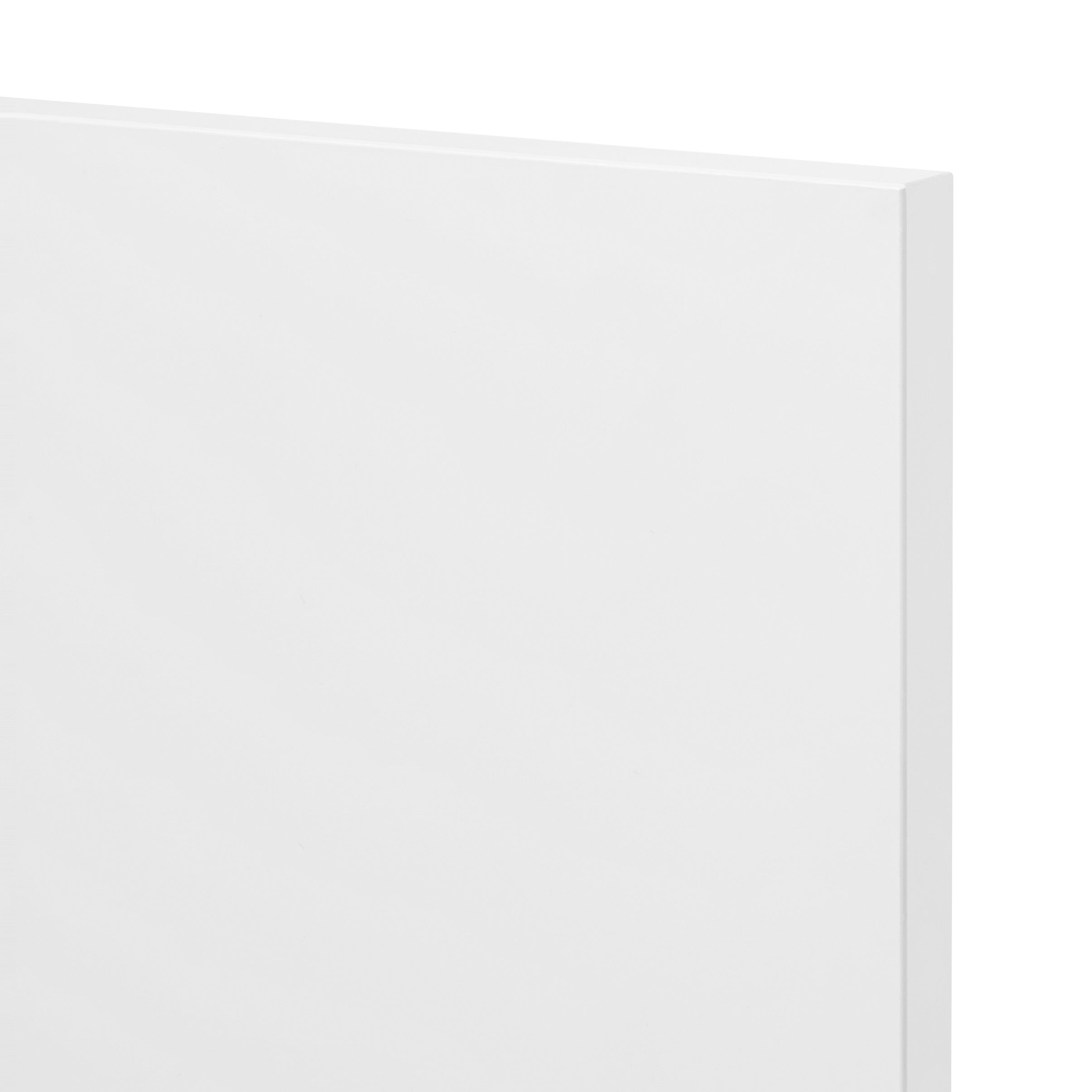 GoodHome Balsamita Matt white slab Highline Cabinet door (W)500mm (H)715mm (T)16mm