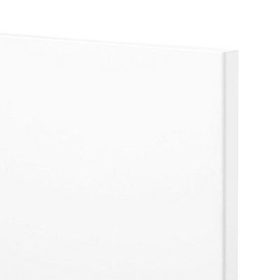 GoodHome Balsamita Matt white slab Tall appliance Cabinet door (H)723mm (T)16mm