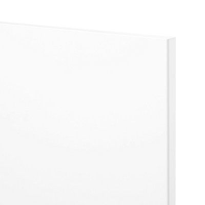 GoodHome Balsamita Matt white slab Tall appliance Cabinet door (W)600mm (H)867mm (T)16mm