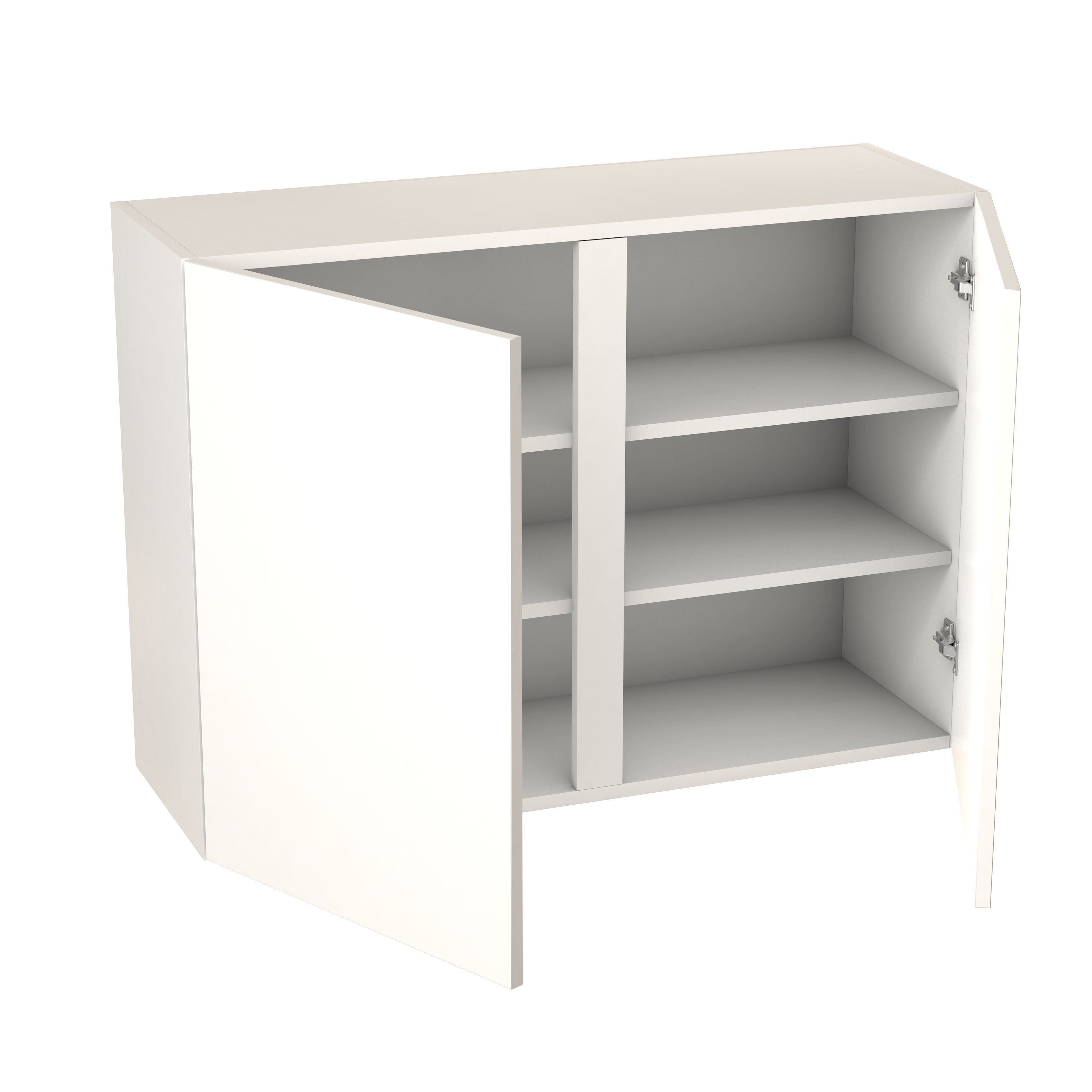 GoodHome Balsamita Matt white slab Wall Kitchen cabinet (W)1000mm (H)720mm
