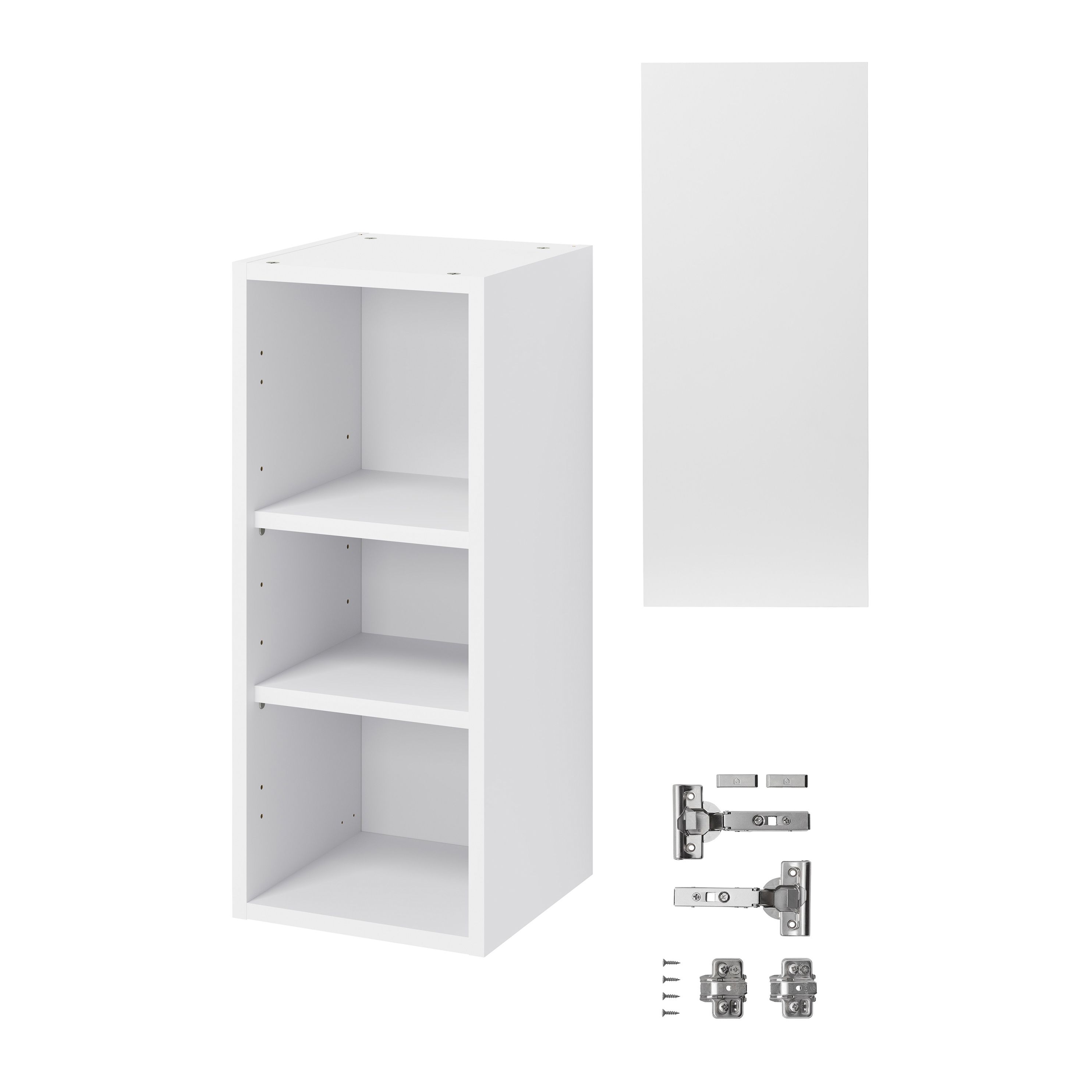 GoodHome Balsamita Matt white slab Wall Kitchen cabinet (W)300mm (H)720mm