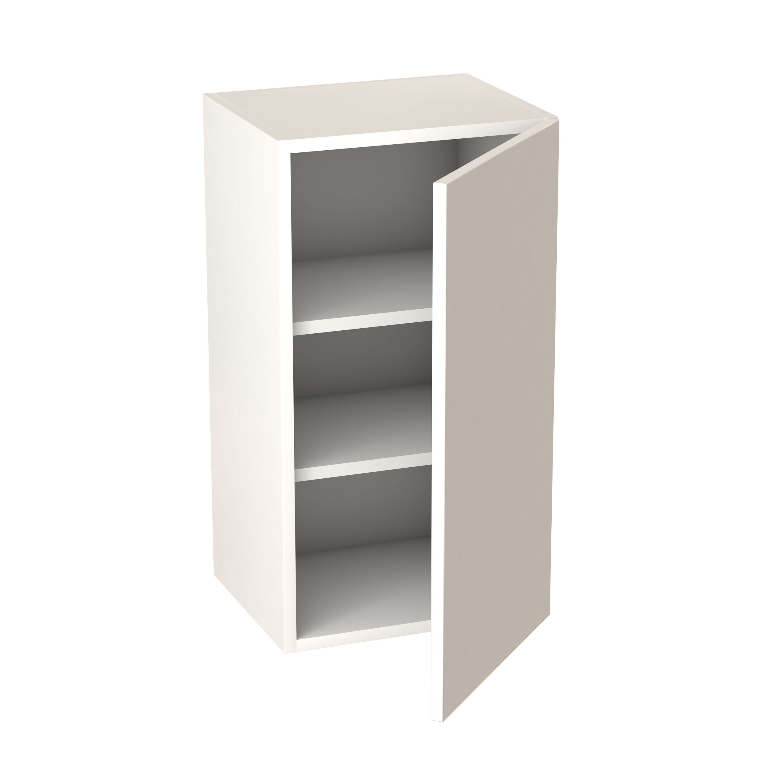 GoodHome Balsamita Matt white slab Wall Kitchen cabinet (W)400mm (H)720mm