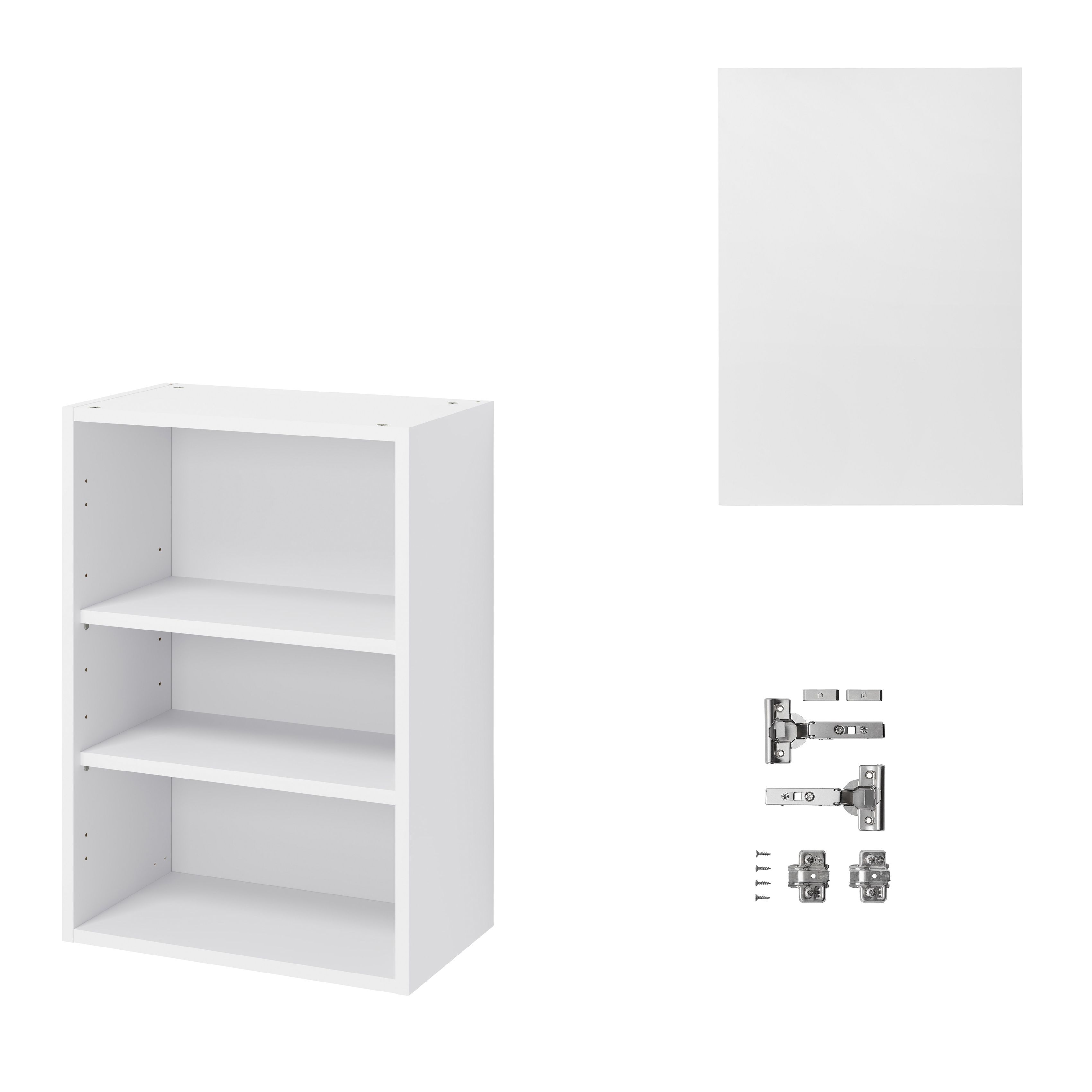 GoodHome Balsamita Matt white slab Wall Kitchen cabinet (W)500mm (H)720mm