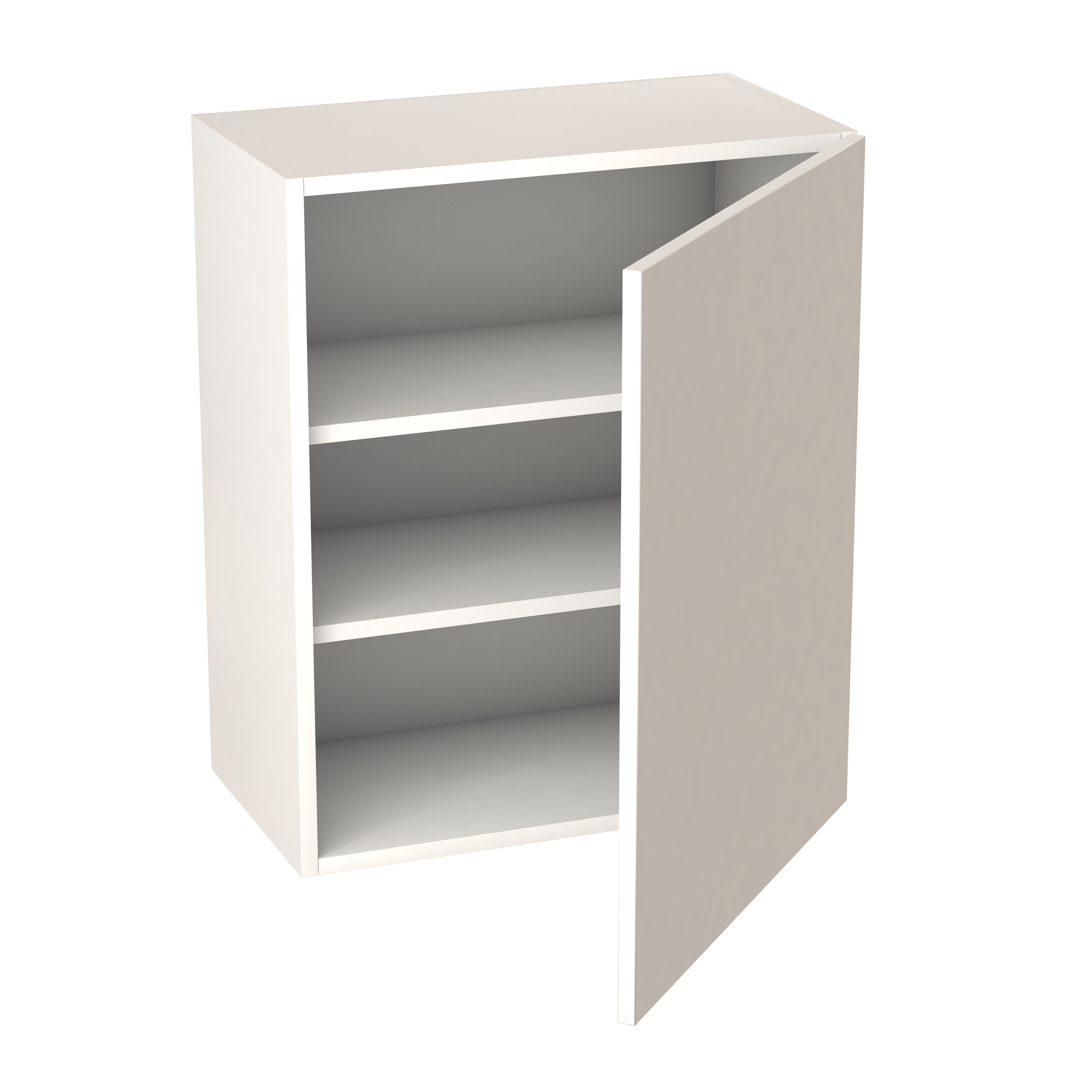 GoodHome Balsamita Matt white slab Wall Kitchen cabinet (W)600mm (H)720mm