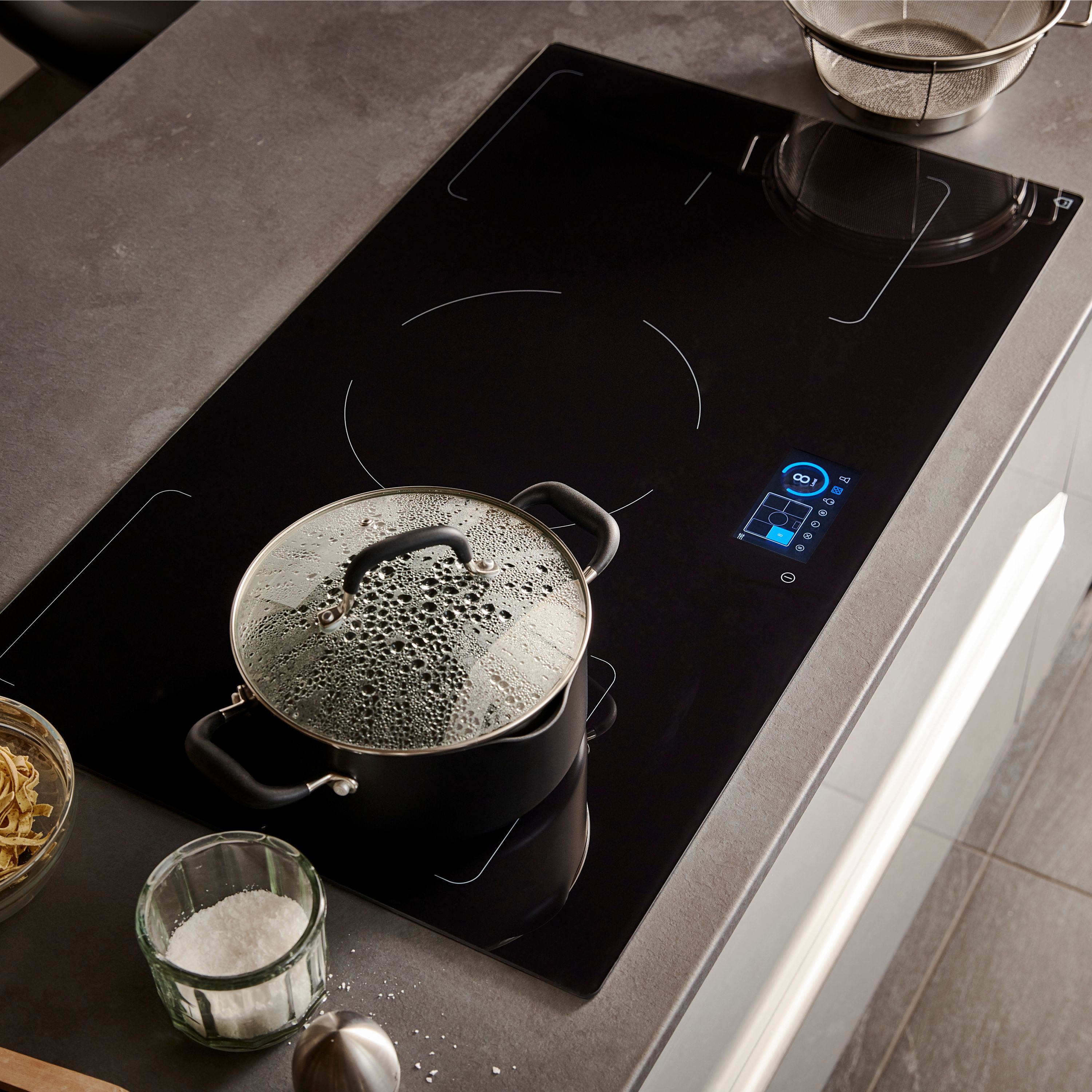 GoodHome Bamia GHIHAC90A 90cm Induction Venting Hob - Black
