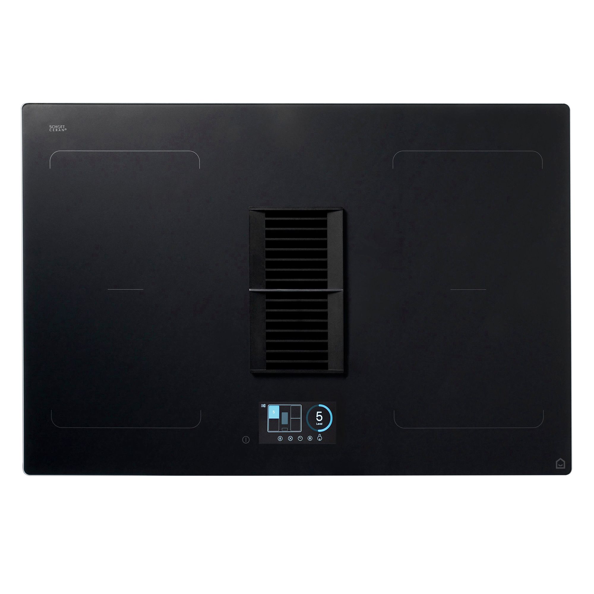 GoodHome Bamia GHIHEF77 77cm Induction Hob - Black