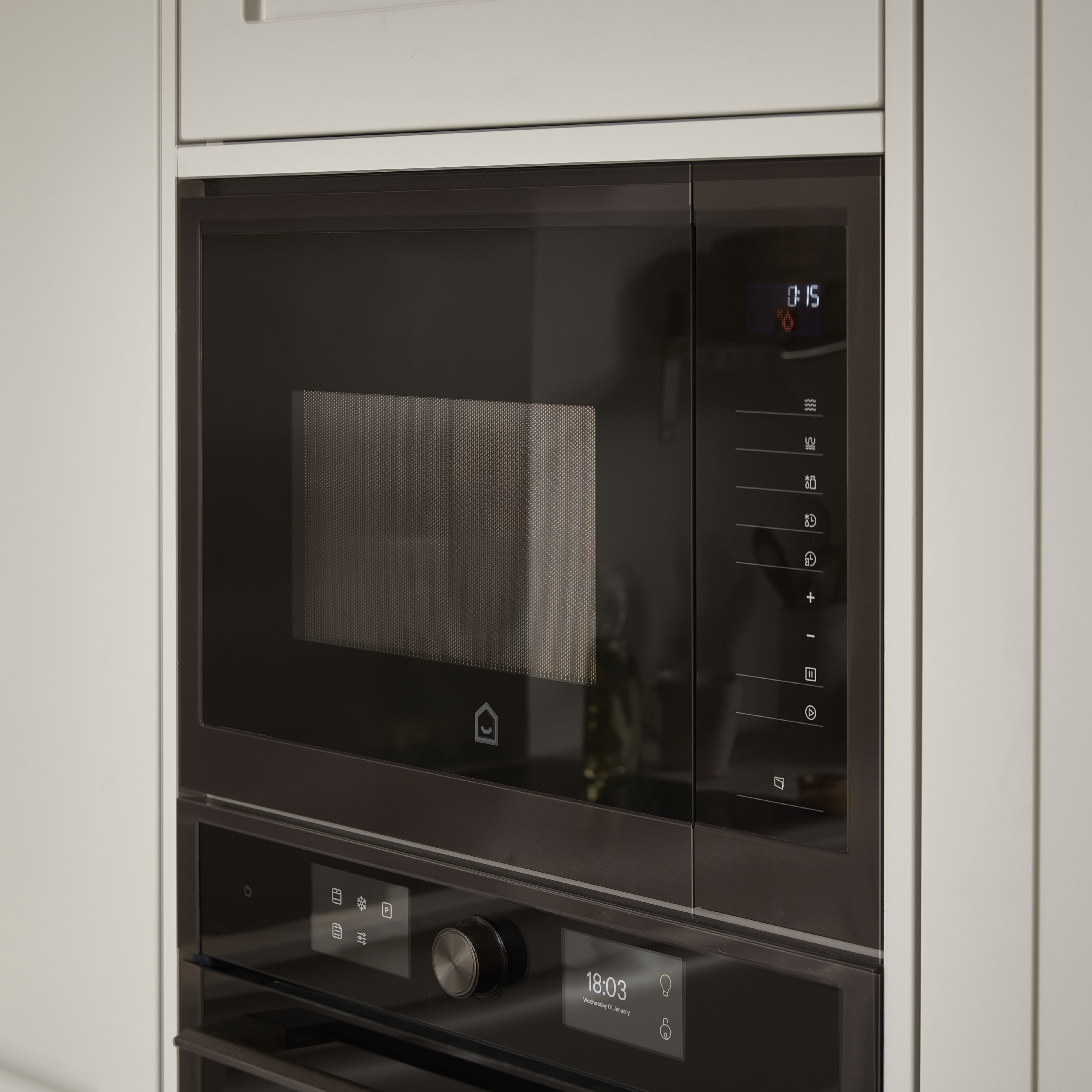 GoodHome Bamia GHMO25UK 25L Built-in Microwave - Brushed black