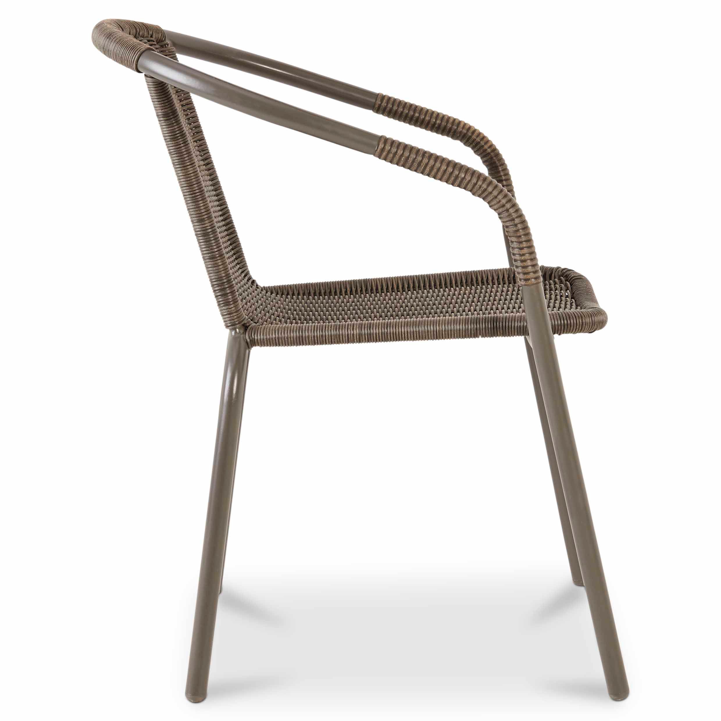 Bari brown metal armchair discount
