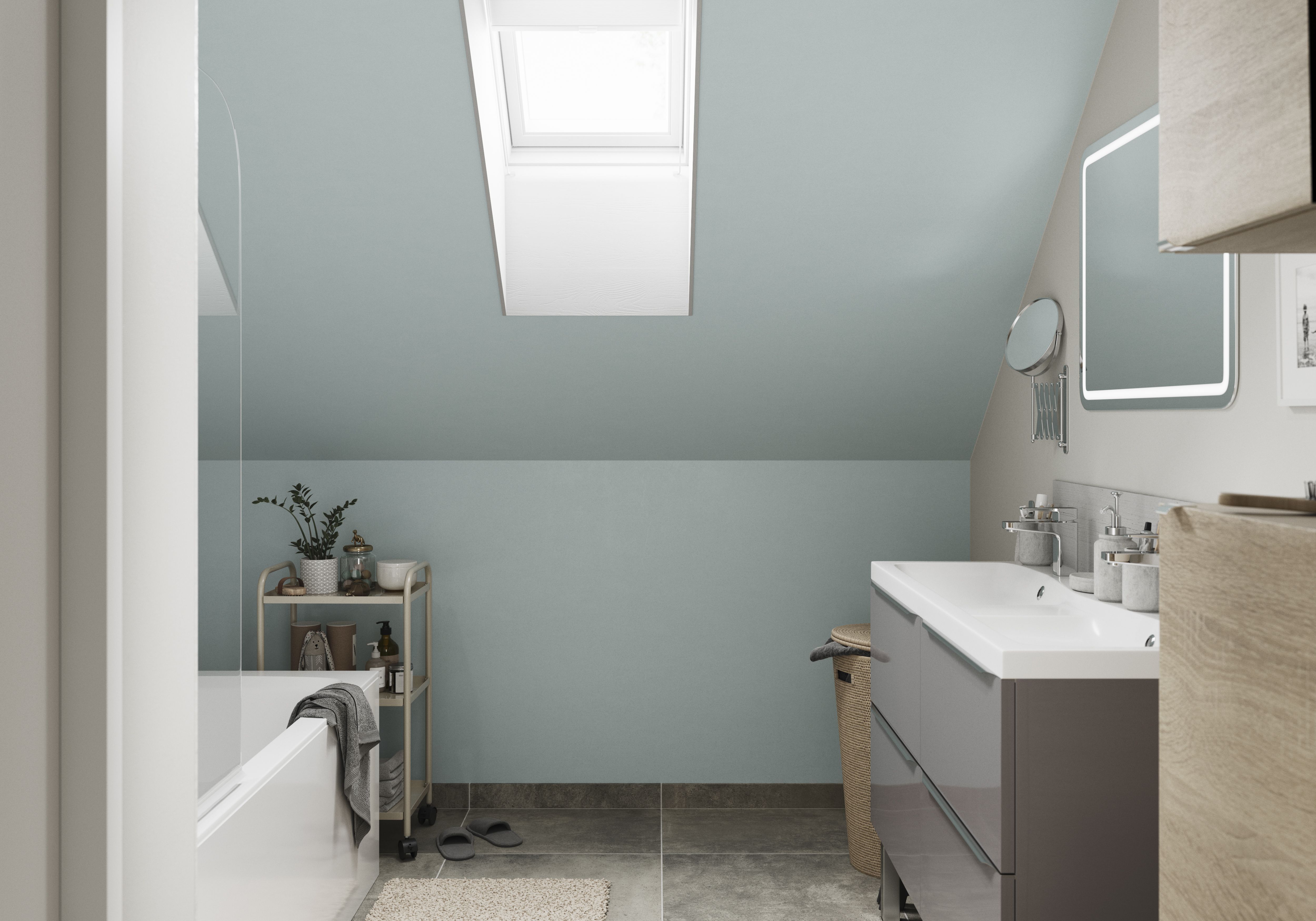 GoodHome Bathroom Clontarf Soft sheen Wall & ceiling Emulsion paint, 50ml Tester pot