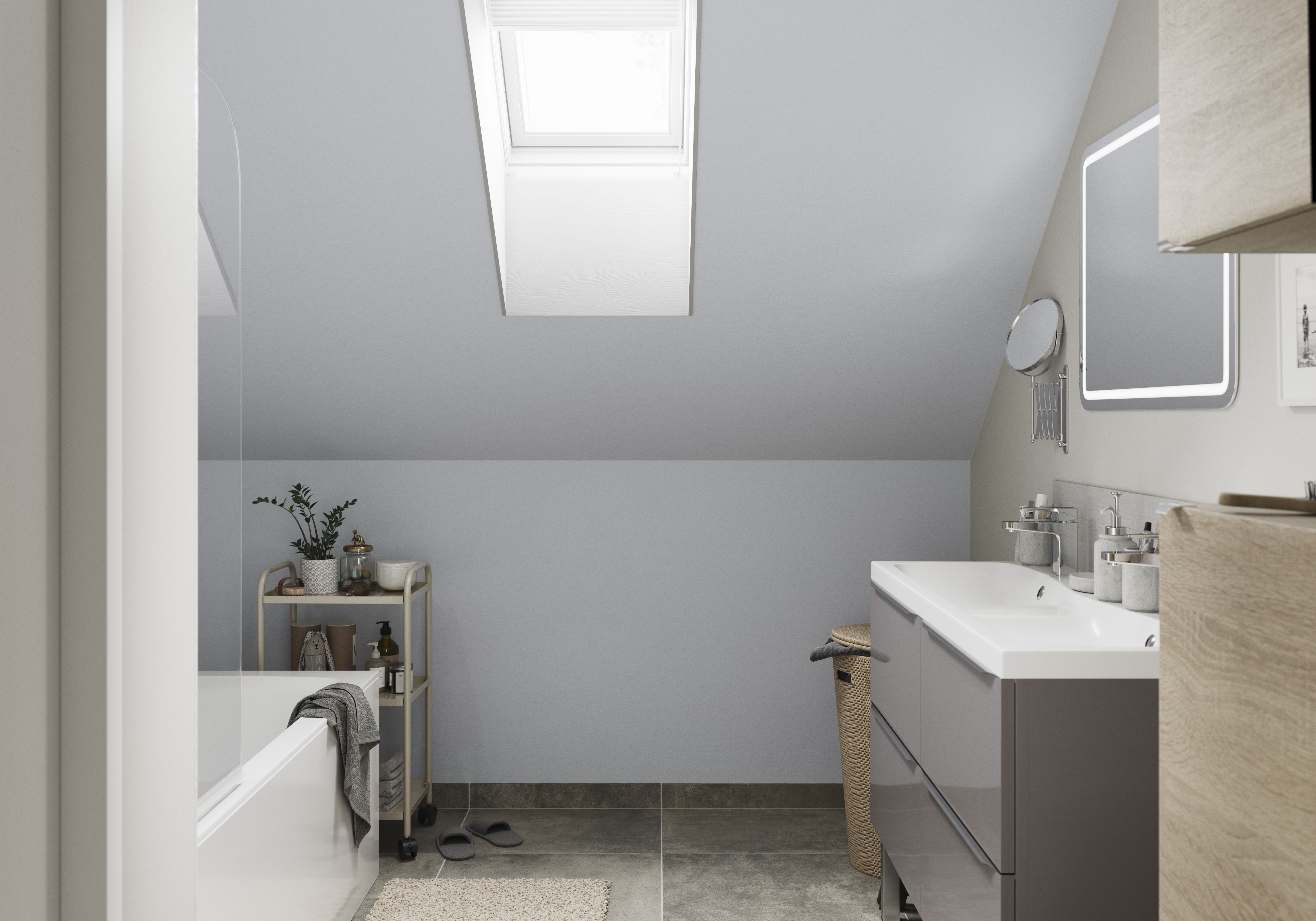 GoodHome Bathroom Hamptons Soft sheen Wall & ceiling Emulsion paint, 50ml Tester pot