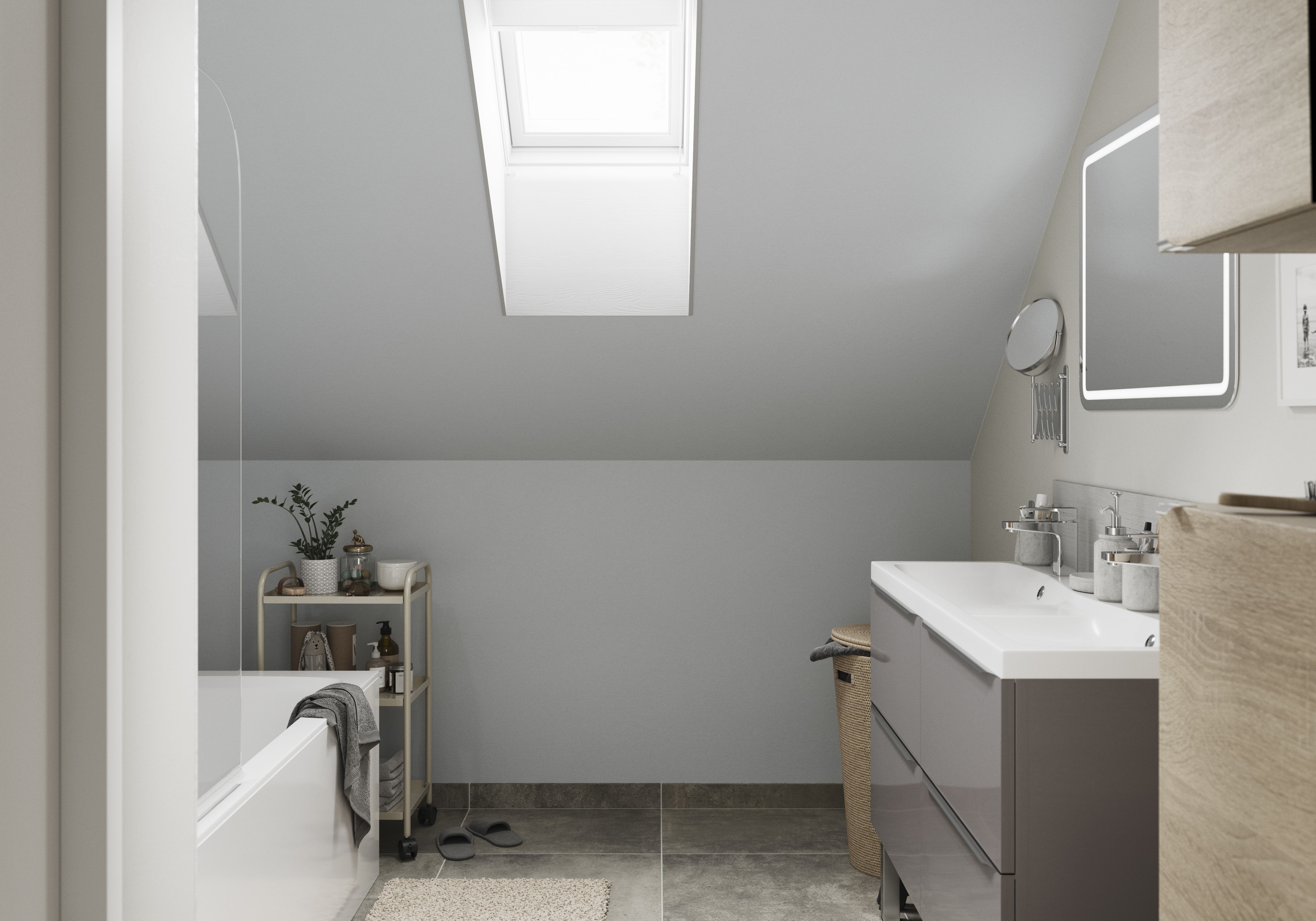 GoodHome Bathroom Hempstead Soft sheen Wall & ceiling Emulsion paint, 50ml Tester pot
