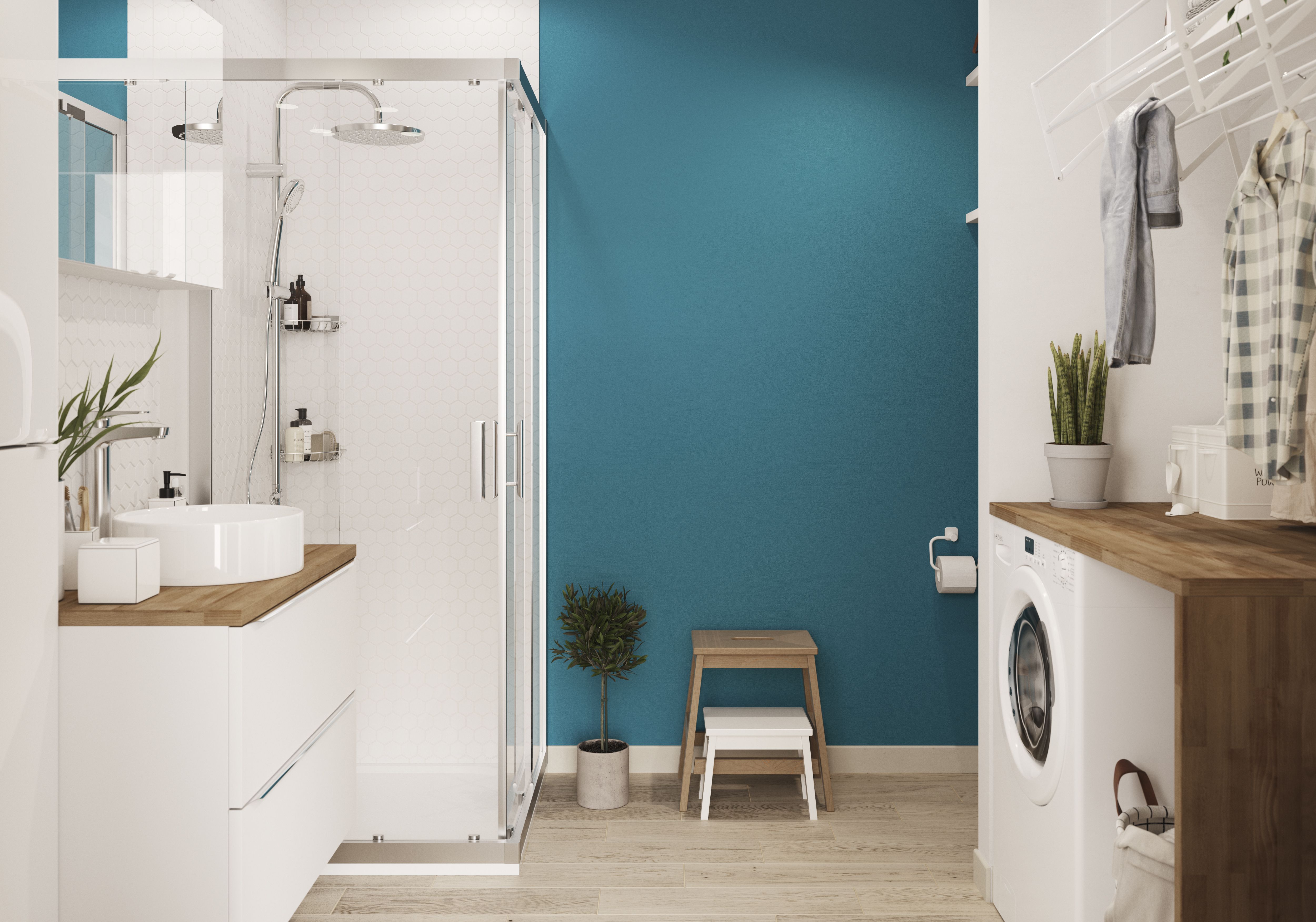 GoodHome Bathroom Marseille Soft sheen Wall & ceiling Emulsion paint, 50ml Tester pot