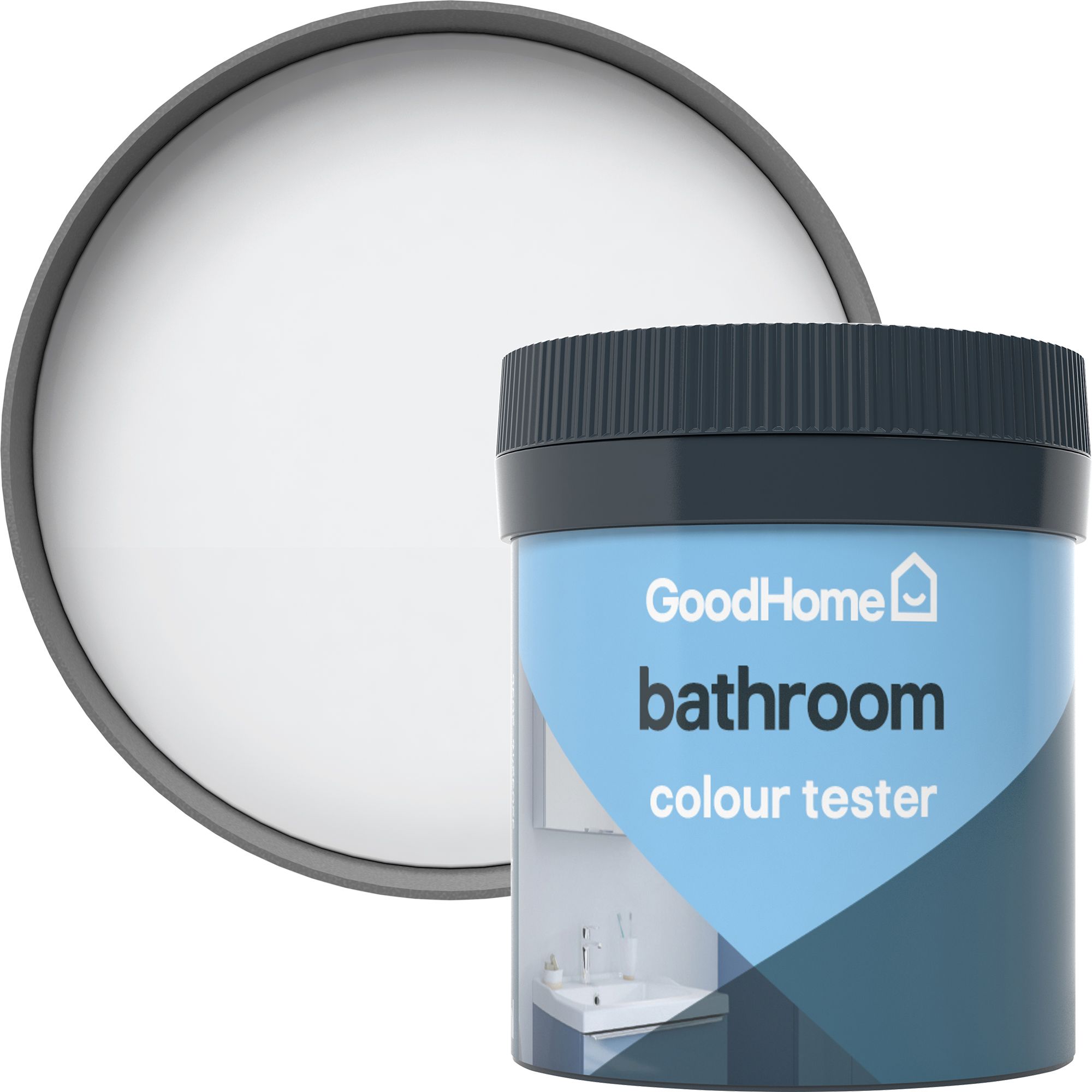 GoodHome Bathroom North Pole Soft sheen Wall & ceiling Emulsion paint, 50ml Tester pot