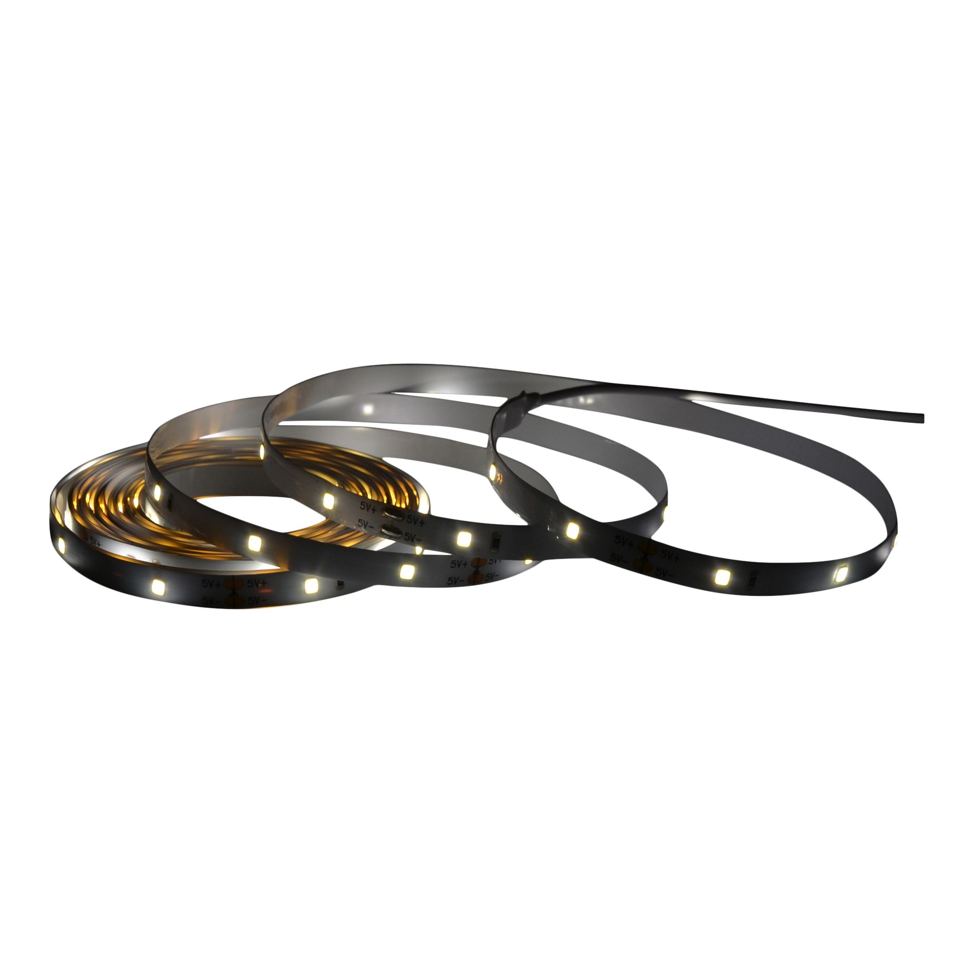 GoodHome Battery-powered LED Neutral white Strip light IP20 450lm (L)5m