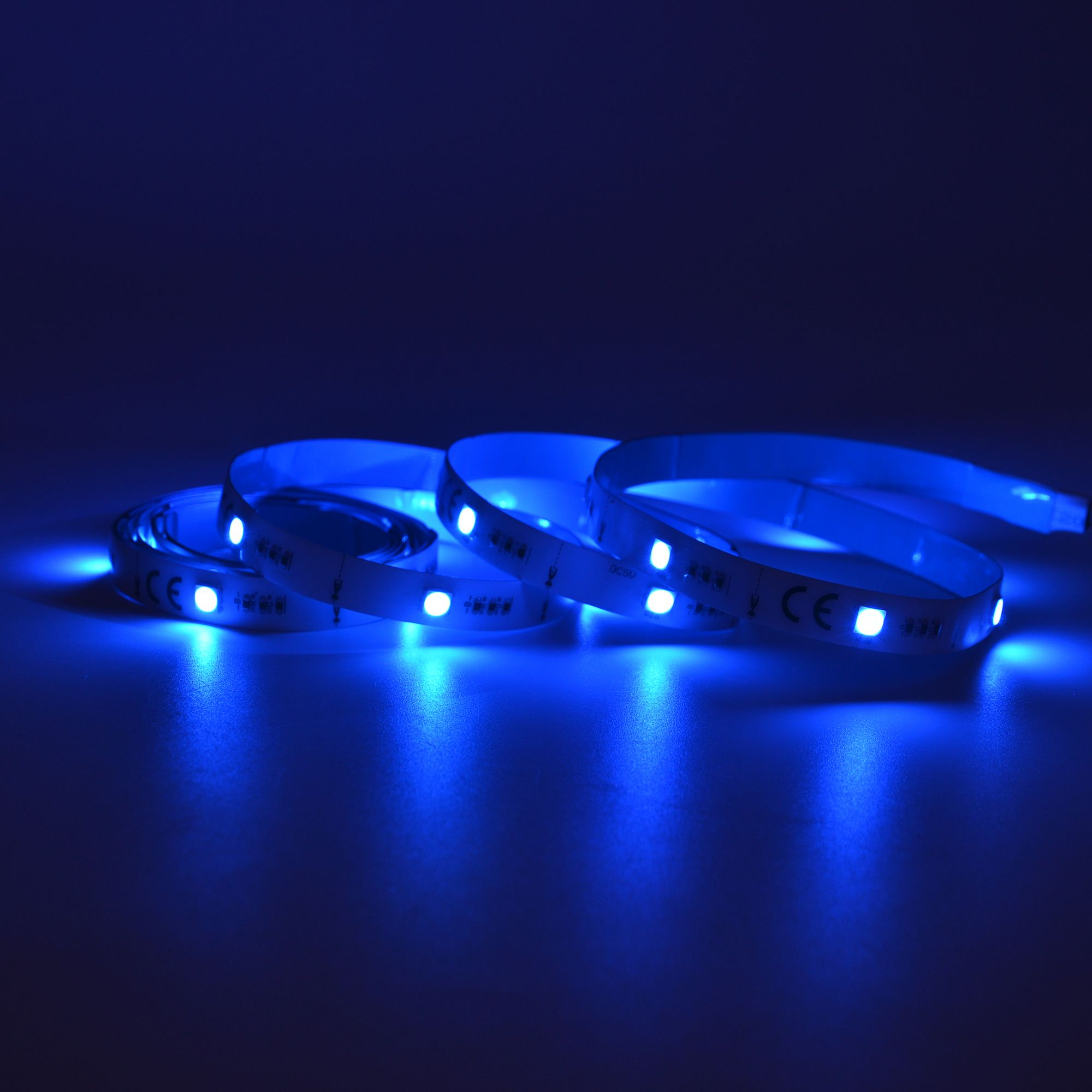 Blue led strip lights battery deals powered