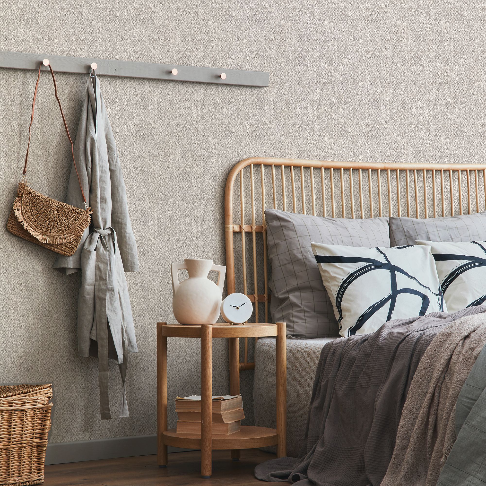 GoodHome Beexou Beige Embossed Wallpaper