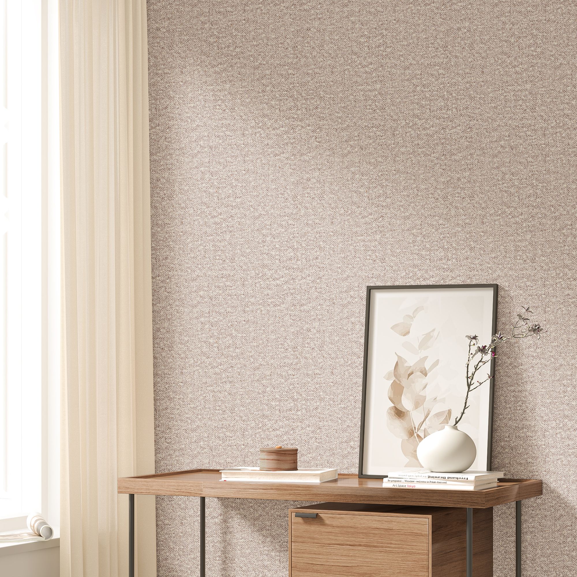 GoodHome Beexou Beige Embossed Wallpaper