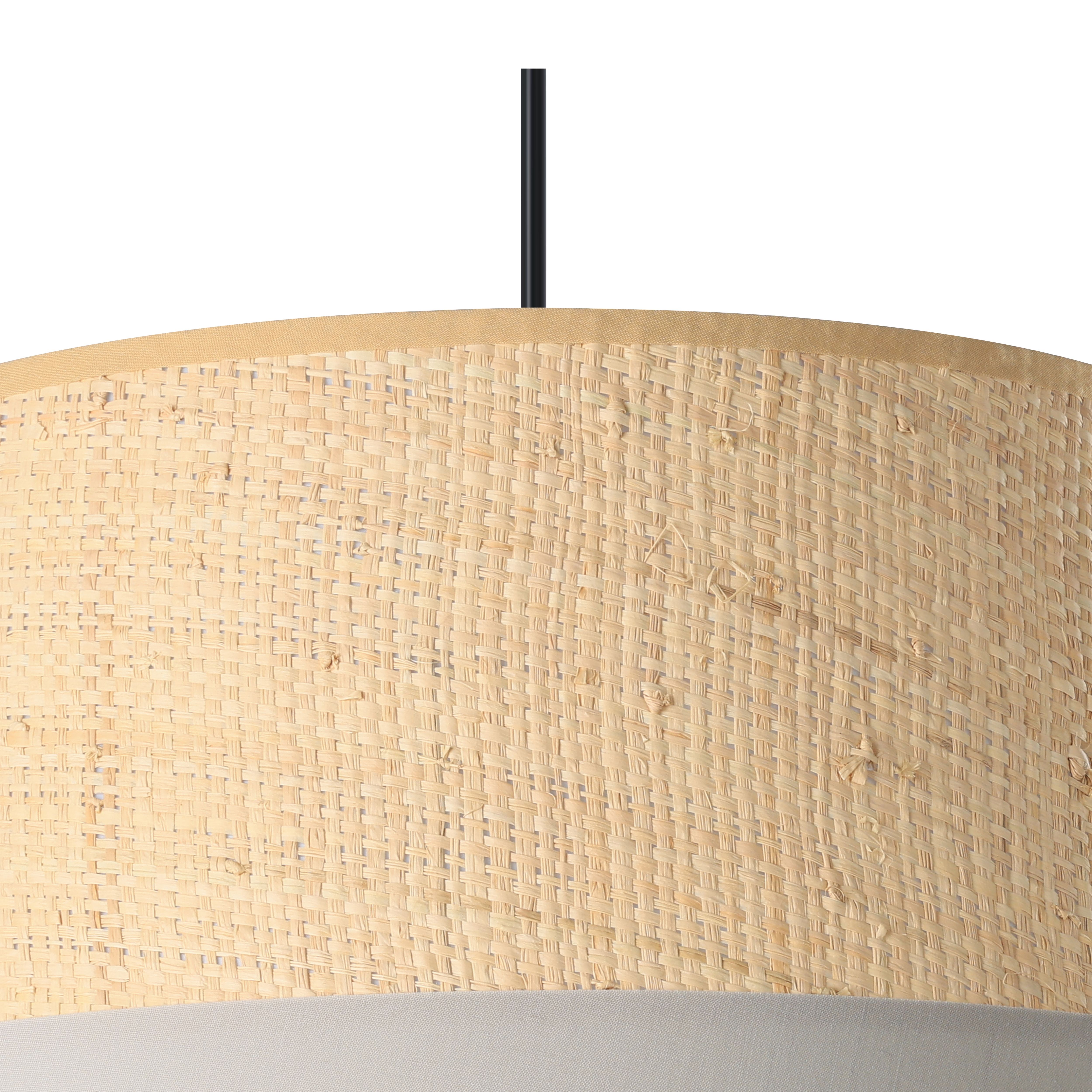 GoodHome Bellbird Grey & Natural Round Lamp shade (D)38cm