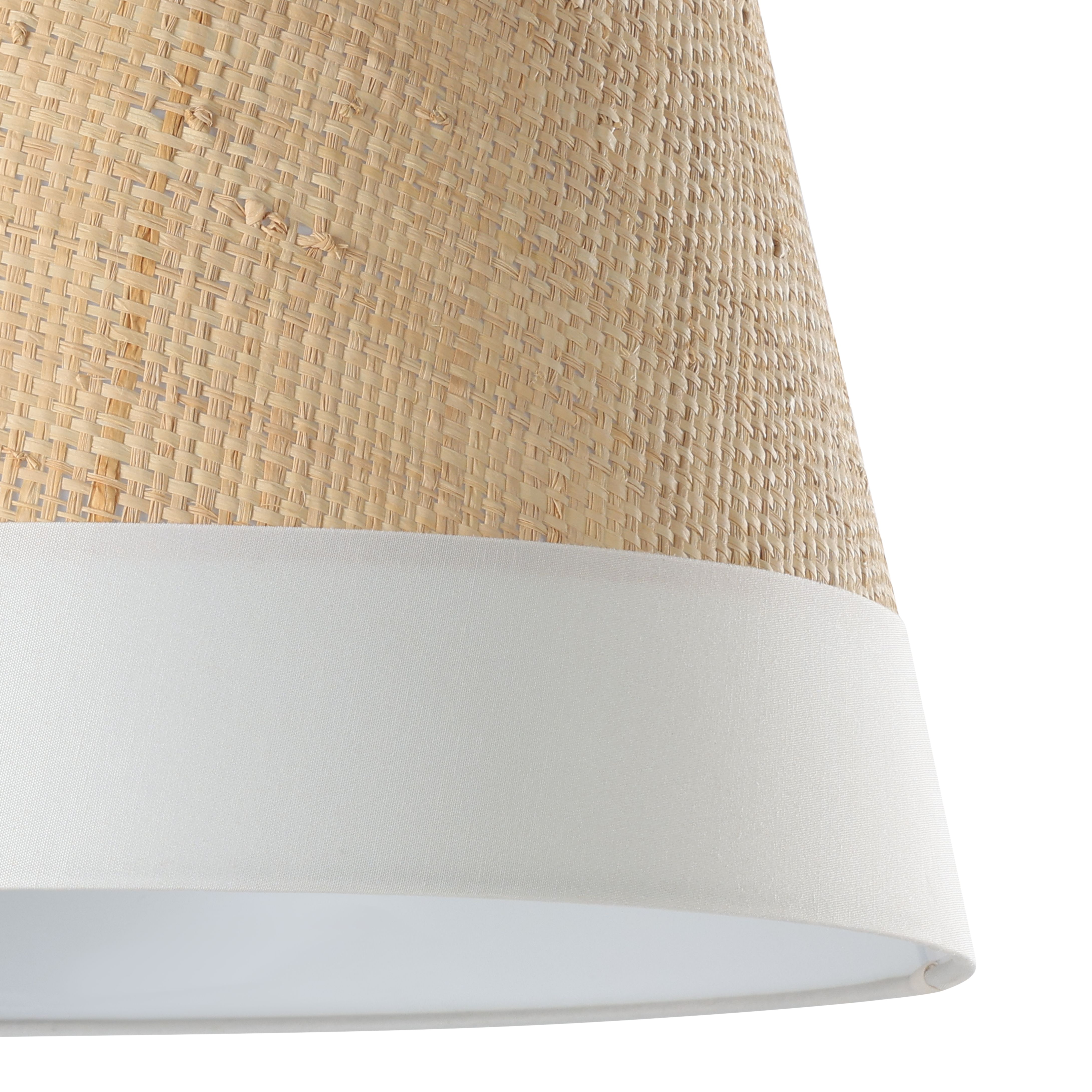 GoodHome Bellbird White & Natural Round Lamp shade (D)38cm
