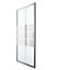 GoodHome Beloya Argenté Silver effect Mirror Strip Sliding Shower Door (H)195cm (W)100cm