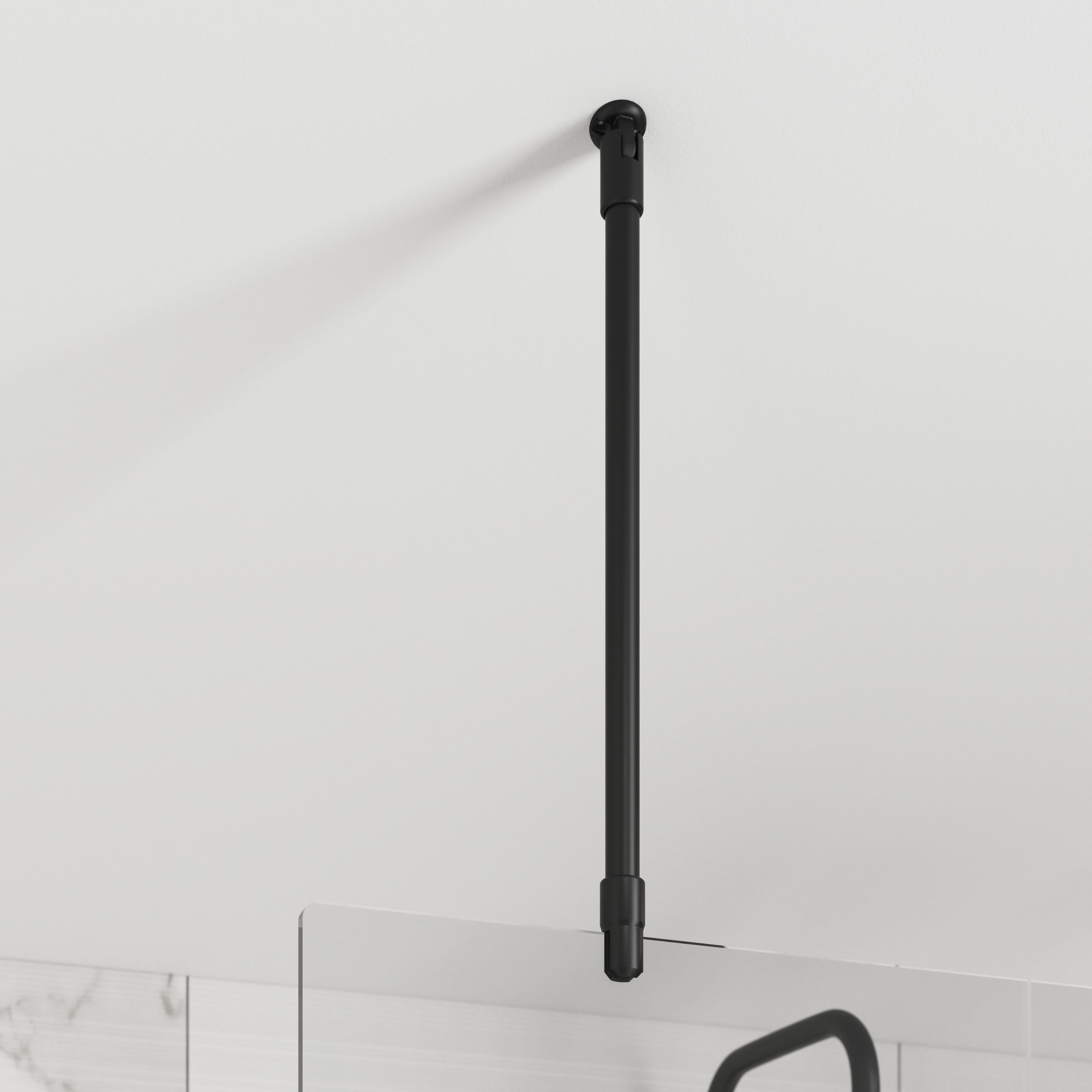 GoodHome Beloya Black Ceiling-mounted Support bar (L)80cm