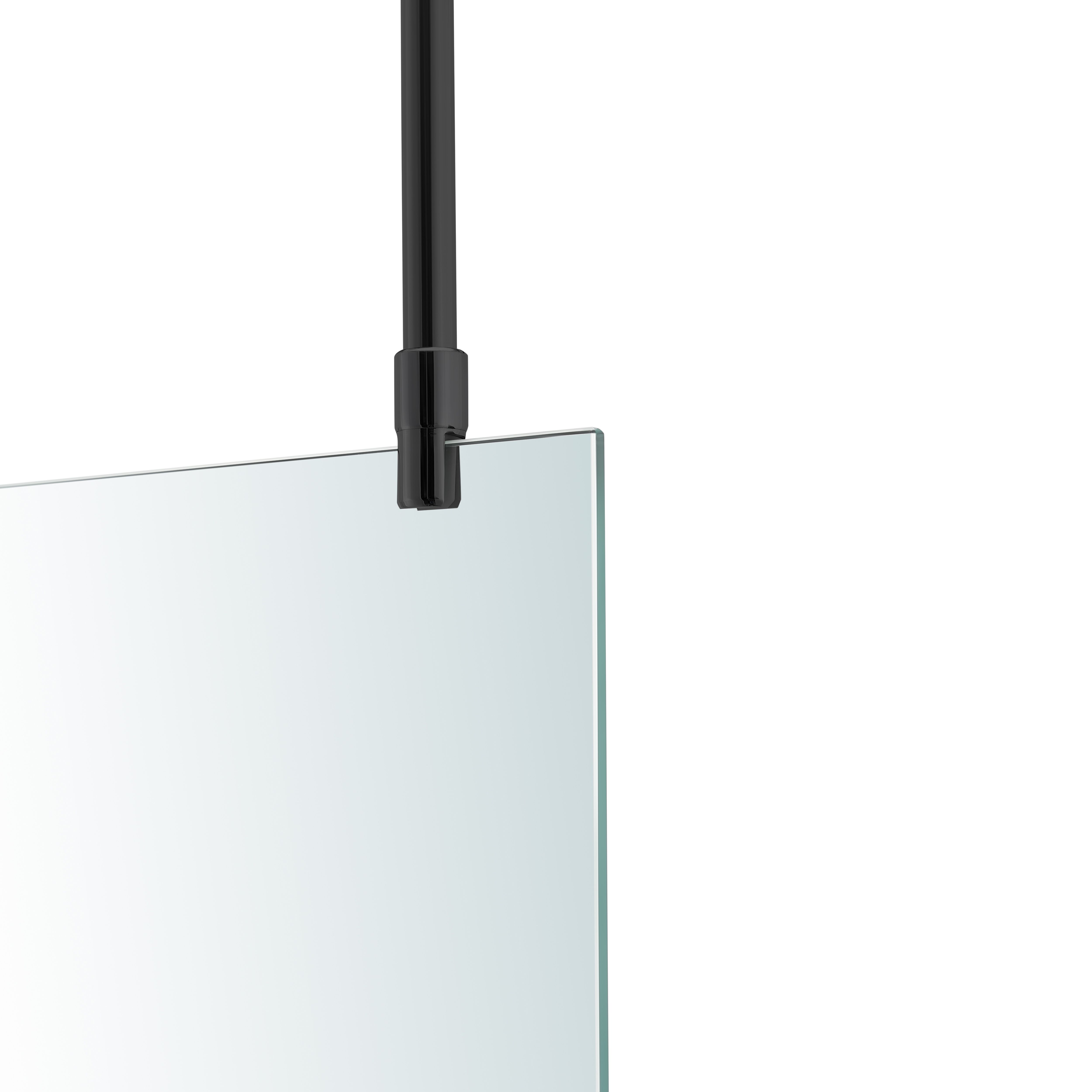 GoodHome Beloya Black Ceiling-mounted Support bar (L)80cm