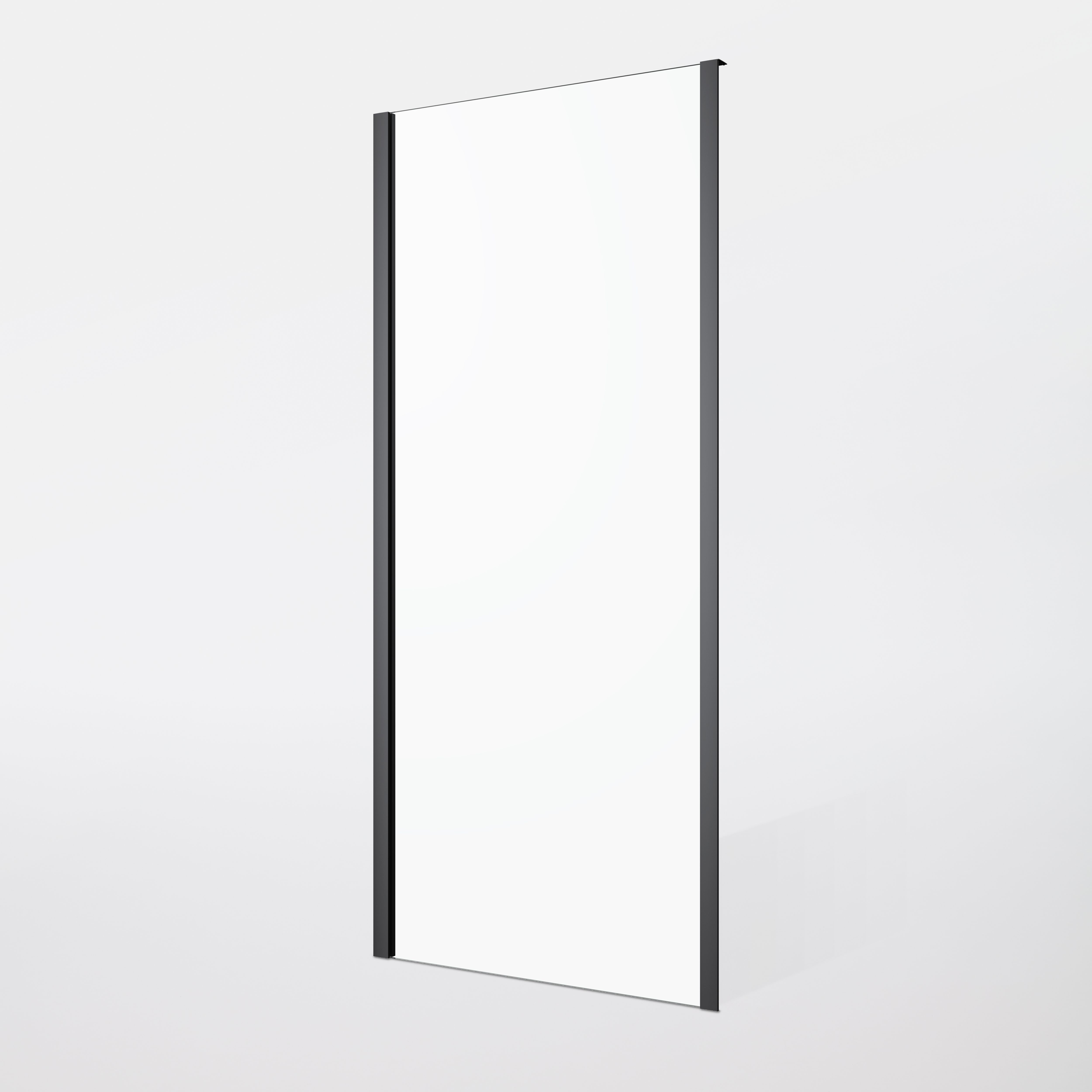 GoodHome Beloya Black Clear Shower panel (H)194.9cm (W)80cm