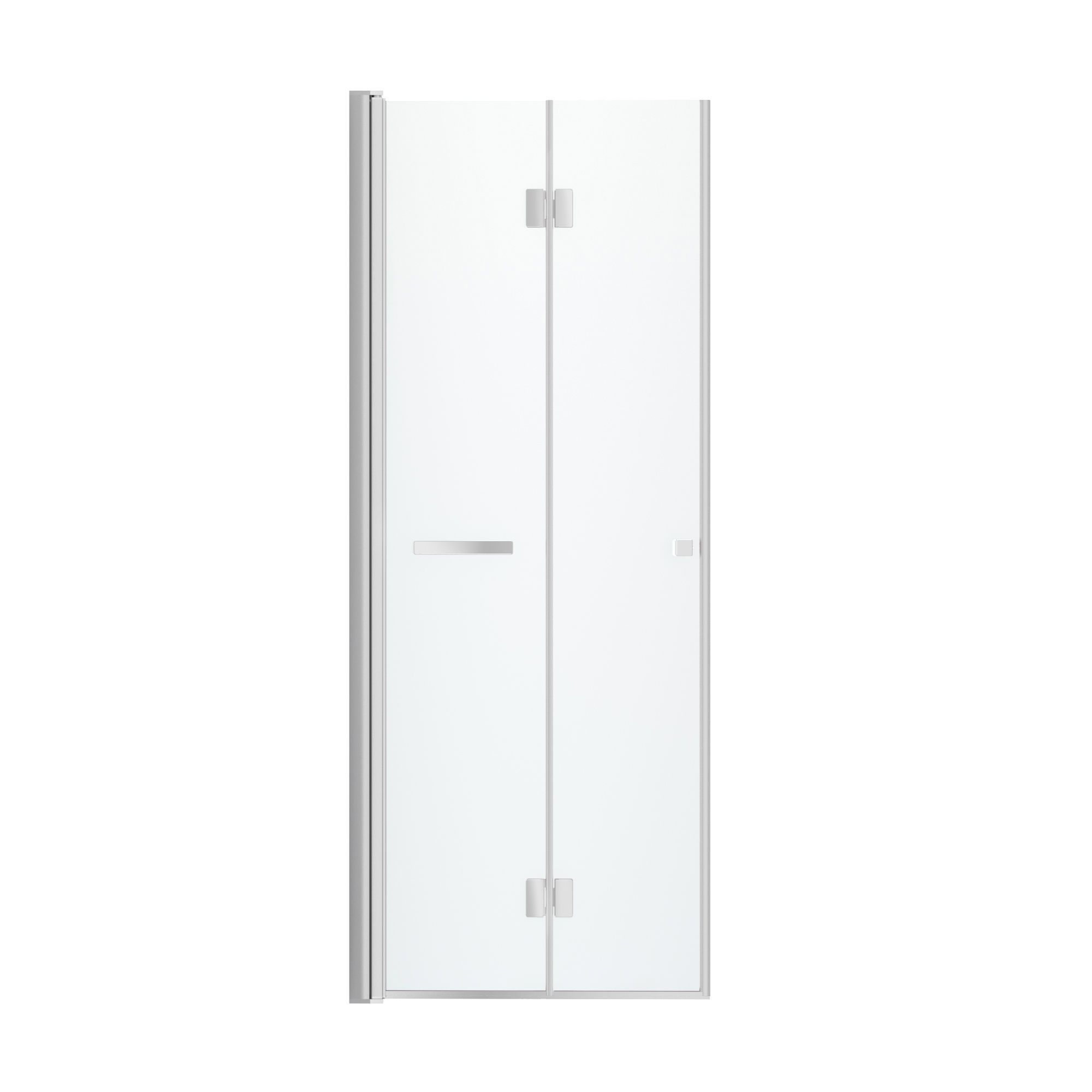 GoodHome Beloya Chrome effect Clear Shower Door (H)195cm (W)80cm