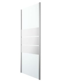 GoodHome Beloya Chrome effect Mirror Fixed Shower panel (H)195cm (W)90cm